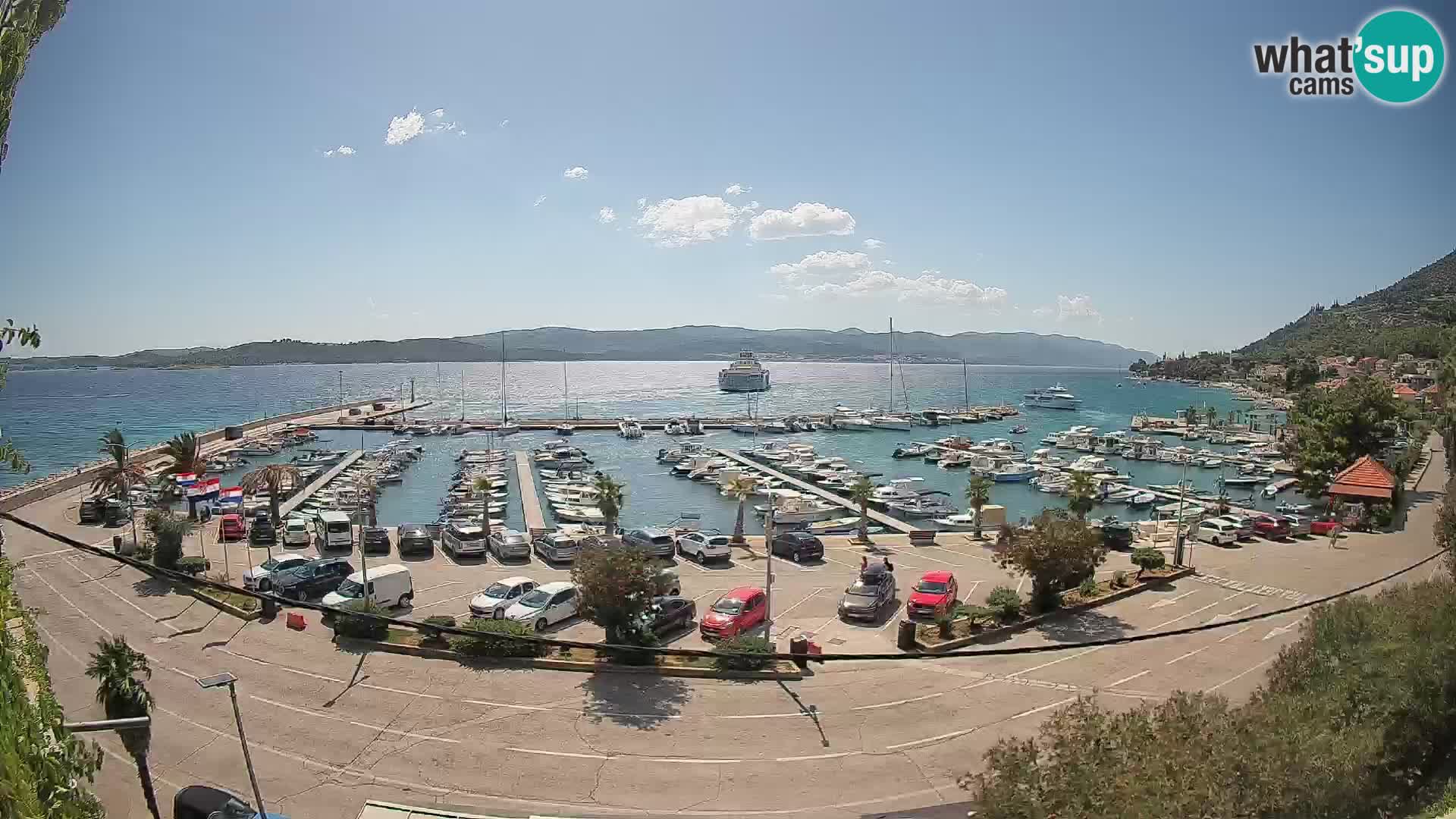 Webcam Orebić Riva – Ferry vers Korčula en direct