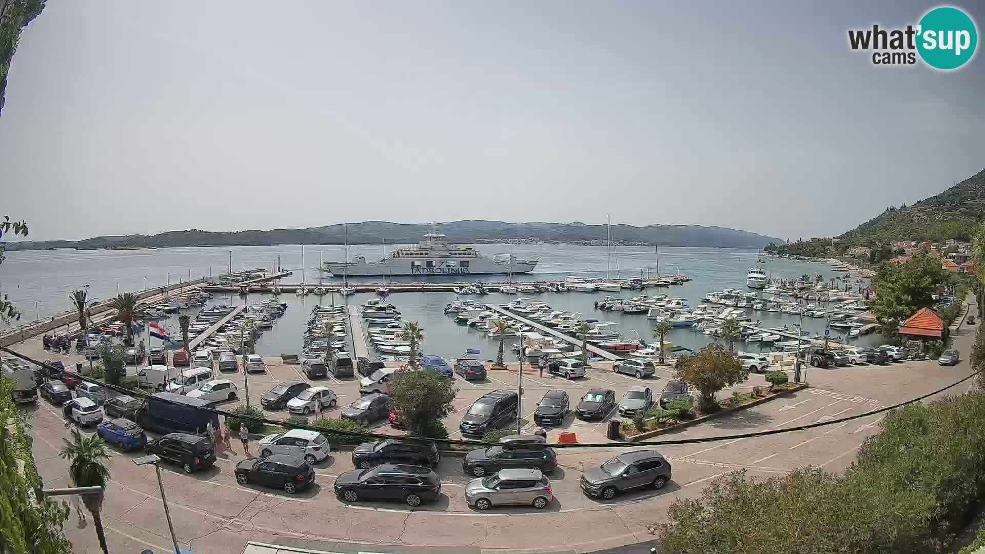 Webcam Orebić Uferpromenade – Fähre nach Korčula Live
