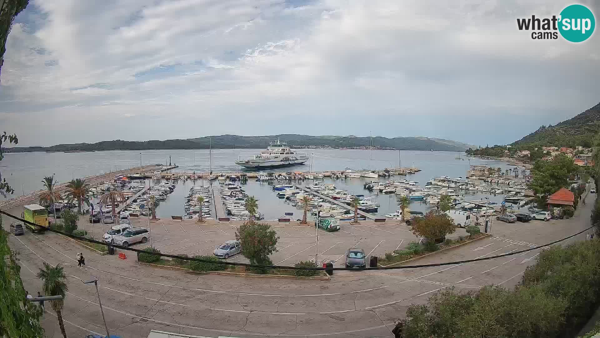 Webcam Orebić Riva – Ferry to Korčula Live