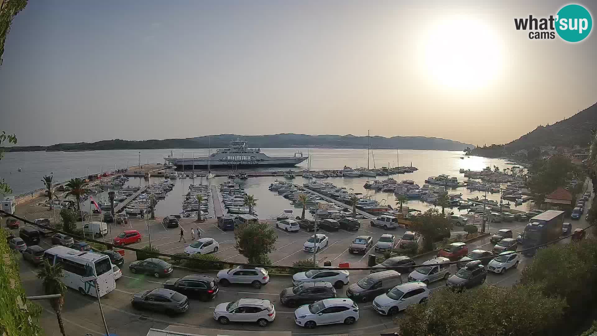 Webcam Orebić Riva – Ferry a Korčula en vivo