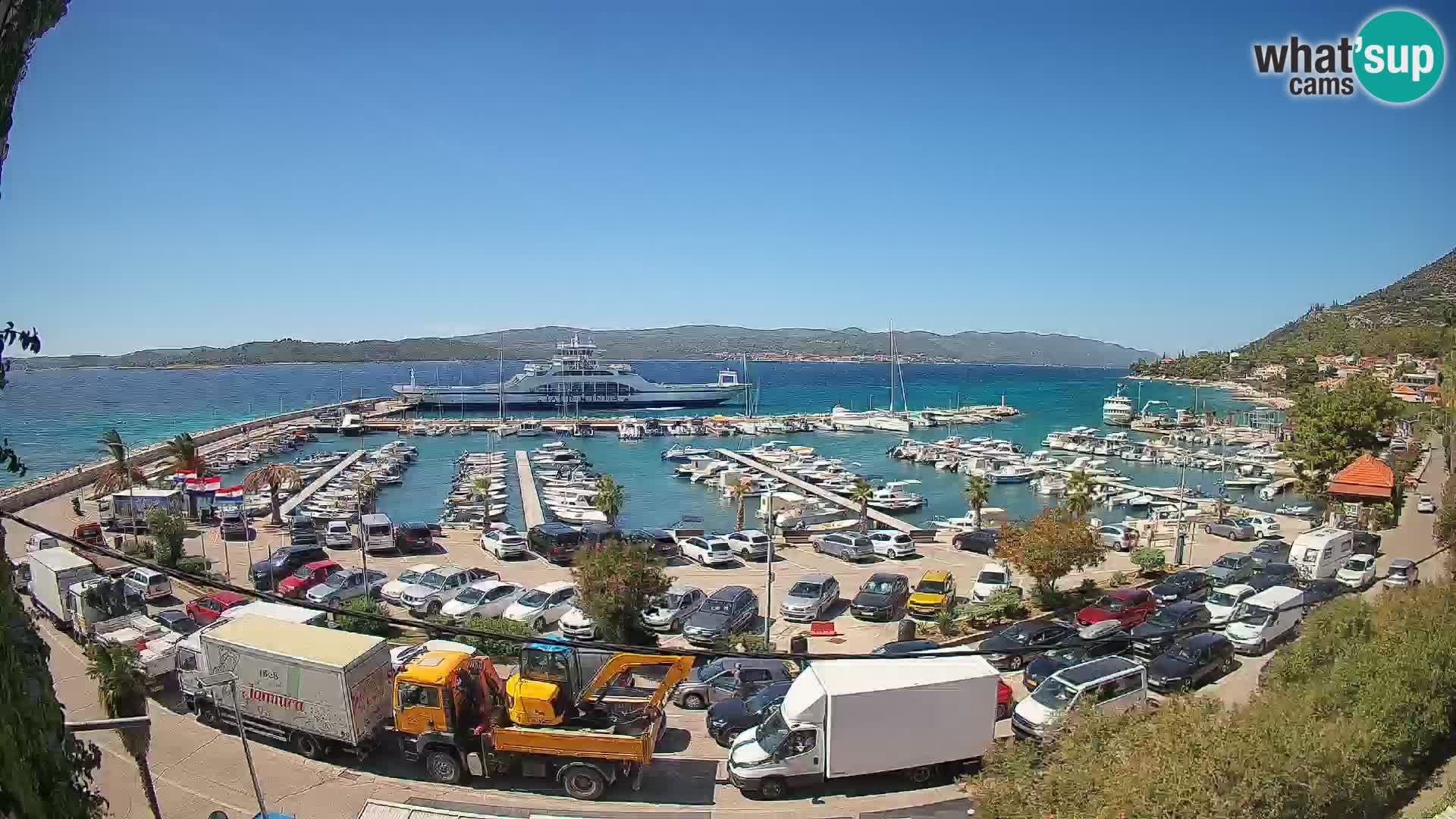 Webcam Orebić Riva – Ferry a Korčula en vivo