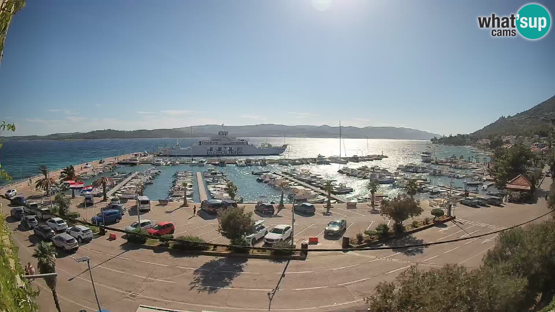 Web kamera Orebić Riva – Trajekt za Korčulu uživo
