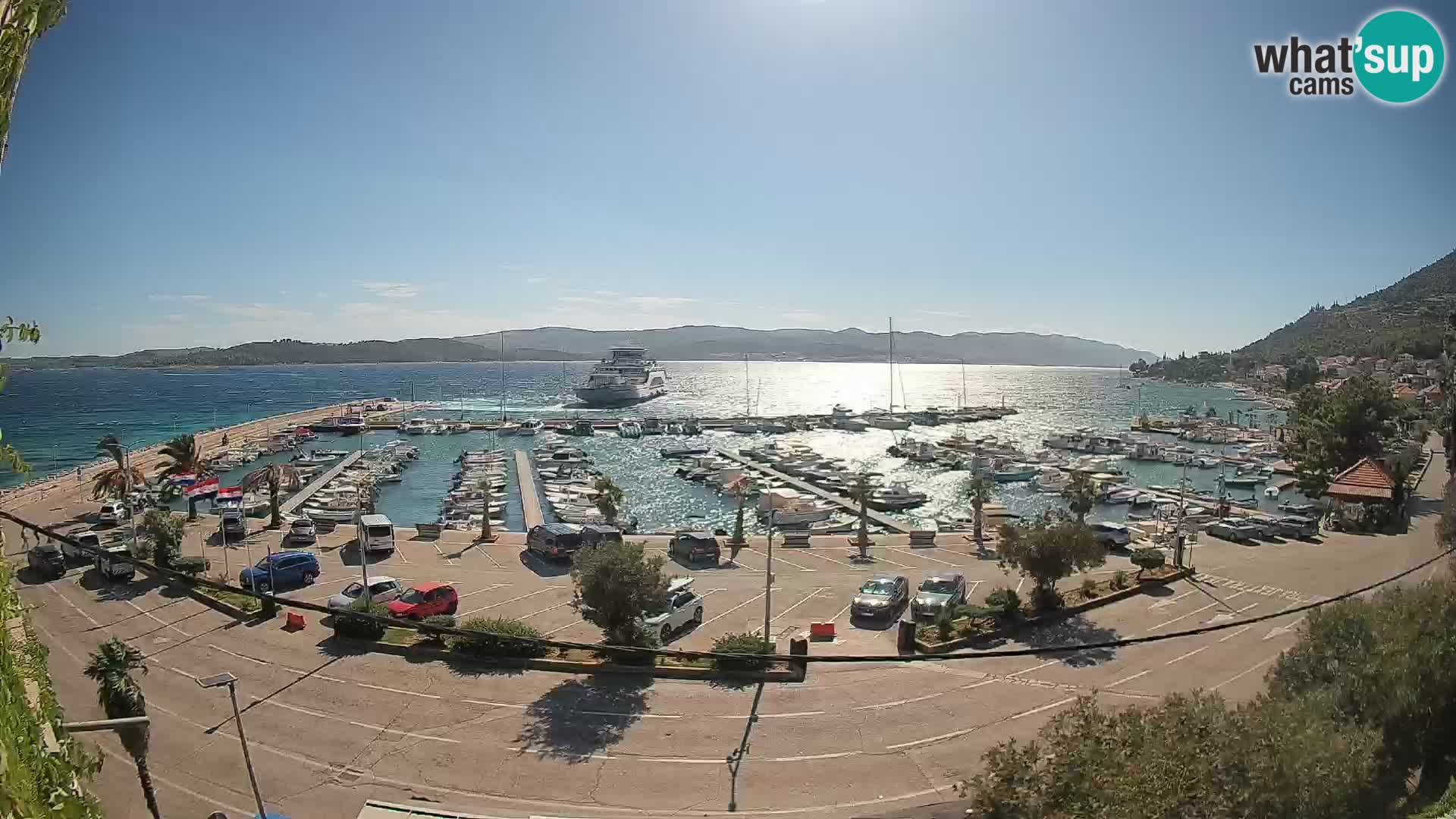 Webcam Orebić Uferpromenade – Fähre nach Korčula Live