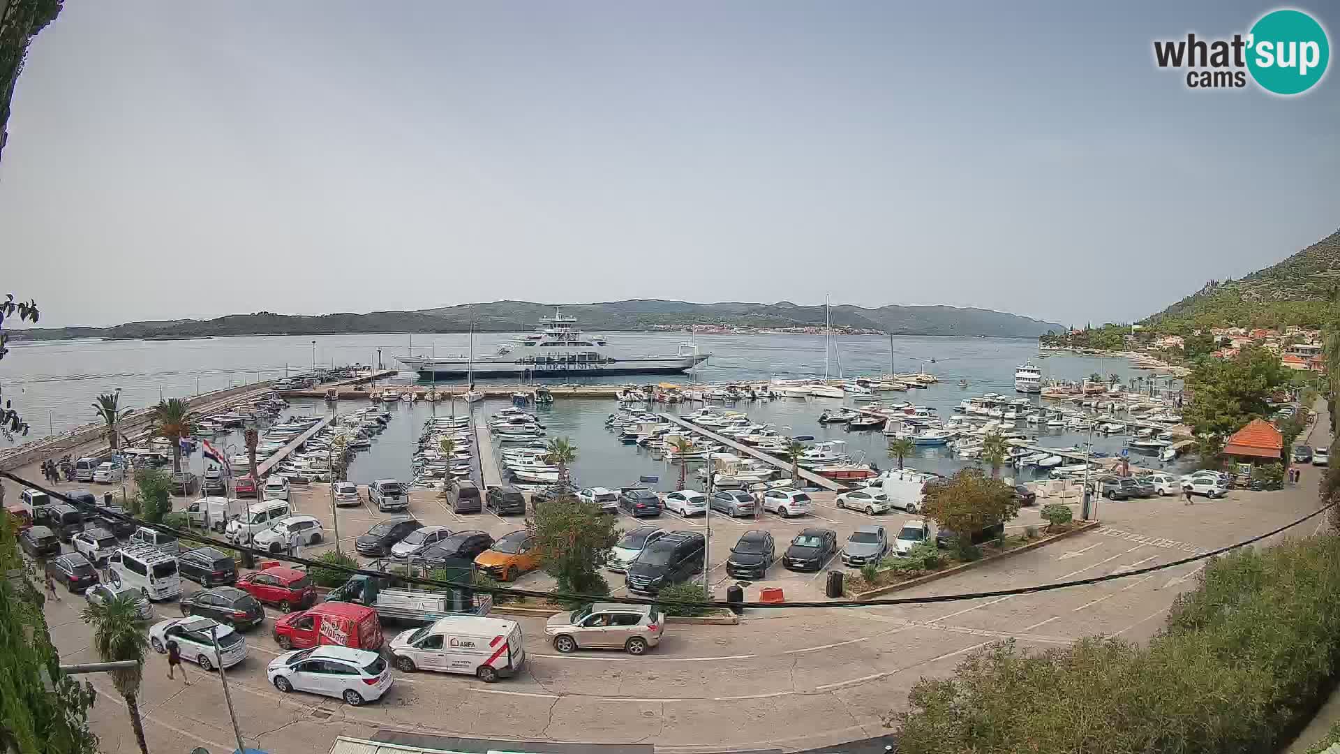 Webcam Orebić Riva – Ferry a Korčula en vivo
