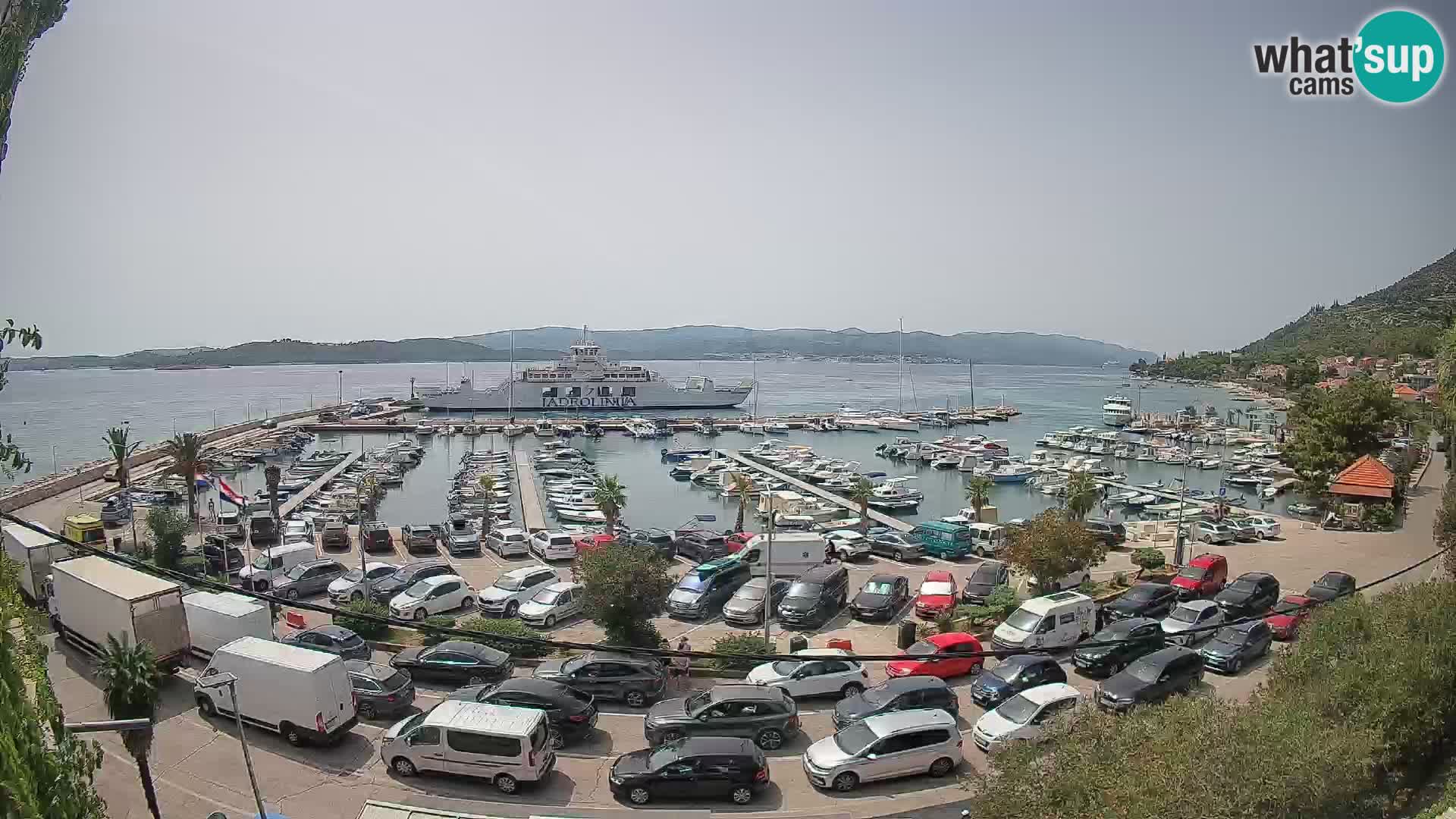 Webcam Orebić Uferpromenade – Fähre nach Korčula Live
