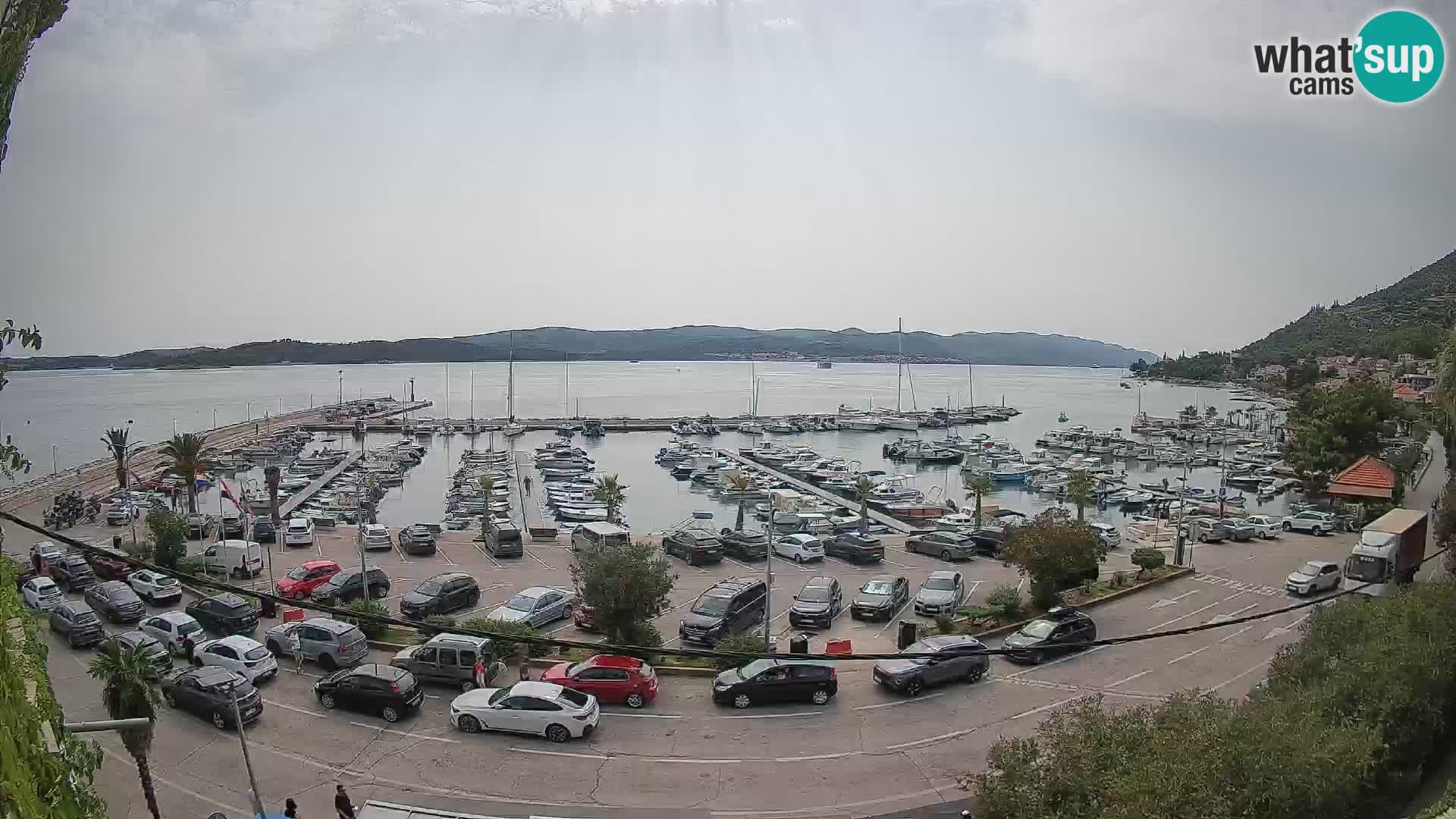 Spletna kamera Orebić Riva – Trajekt za Korčulo v živo