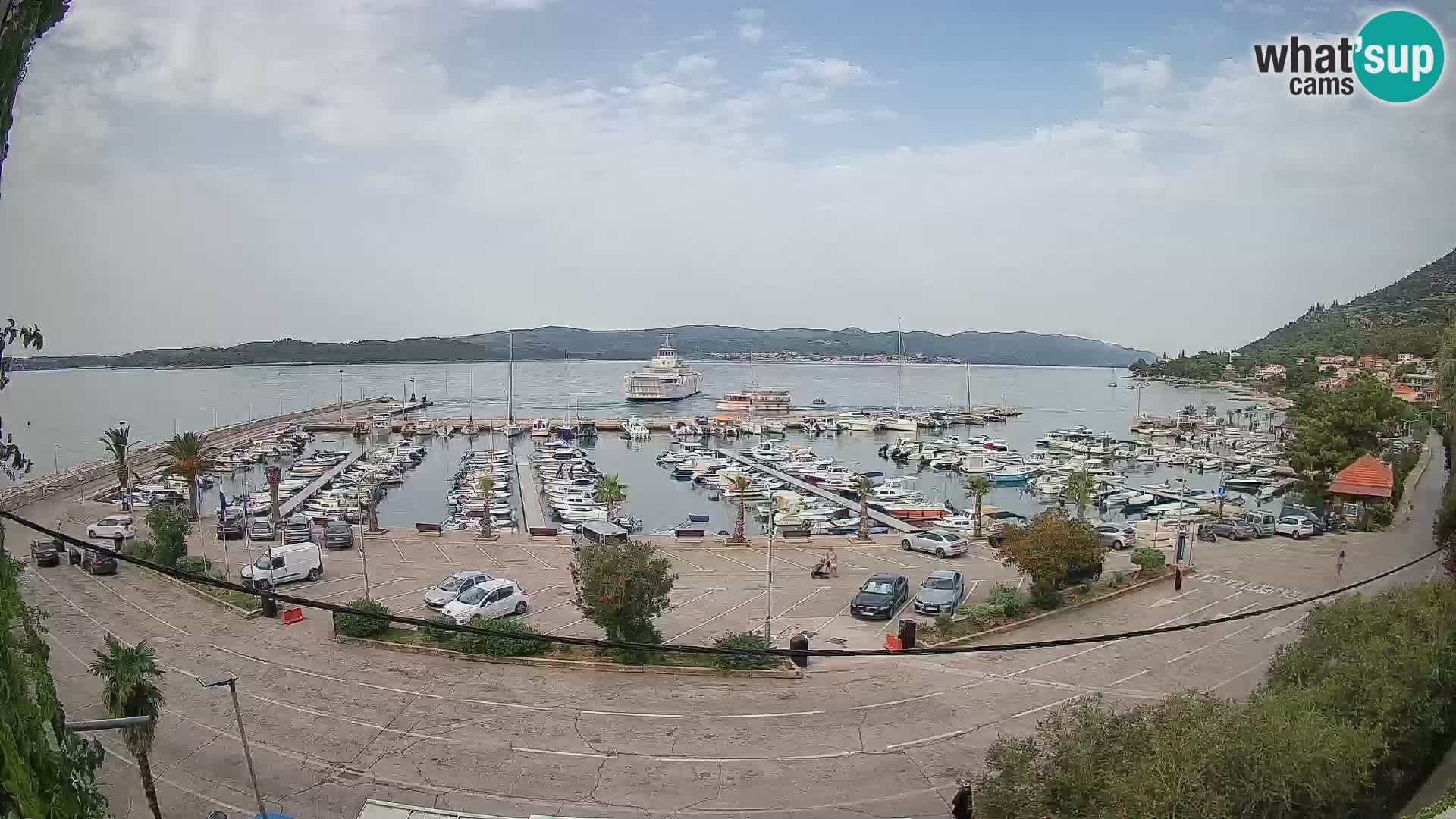 Webcam Orebić Riva – Ferry a Korčula en vivo
