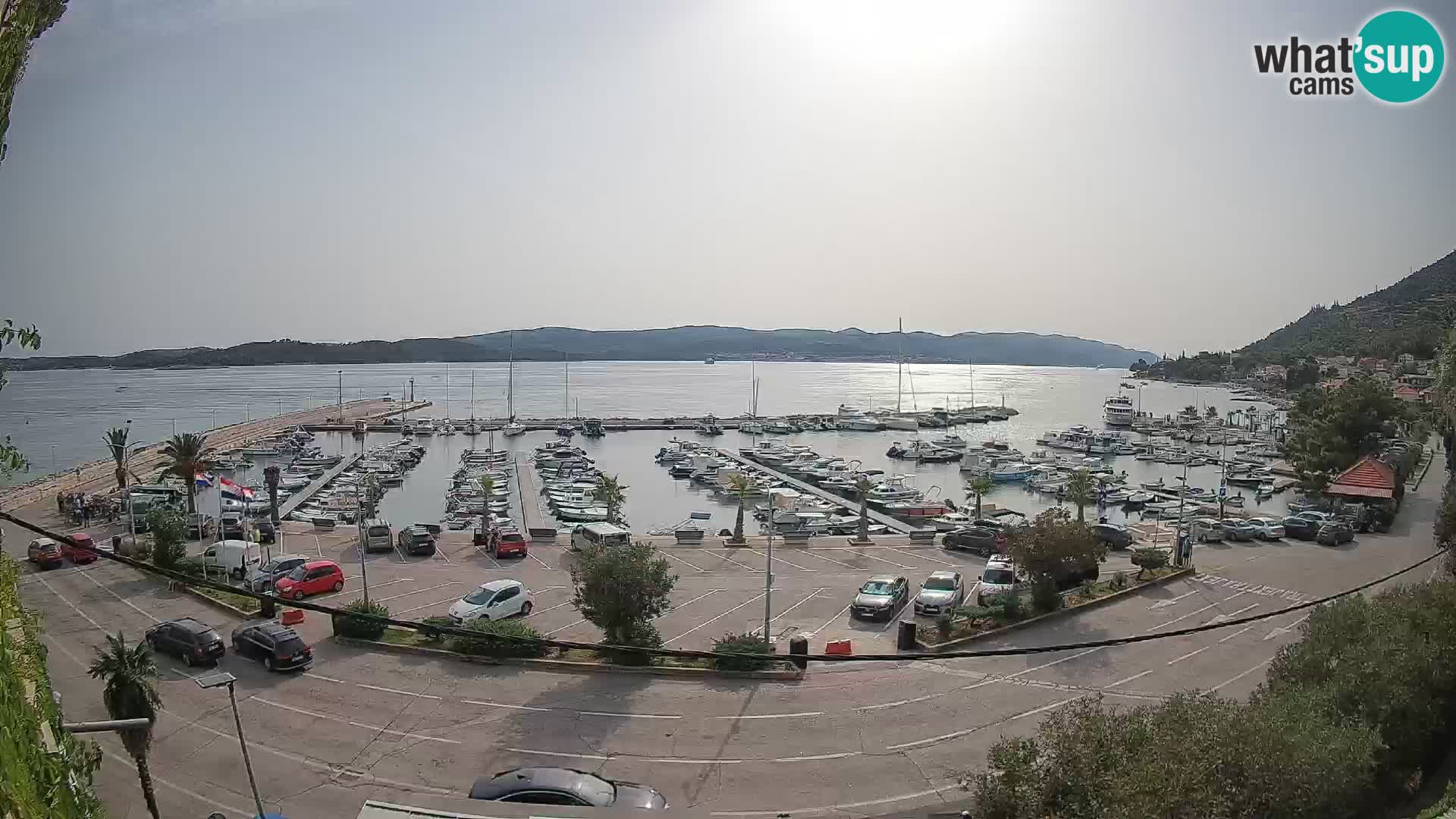 Webcam Orebić Uferpromenade – Fähre nach Korčula Live
