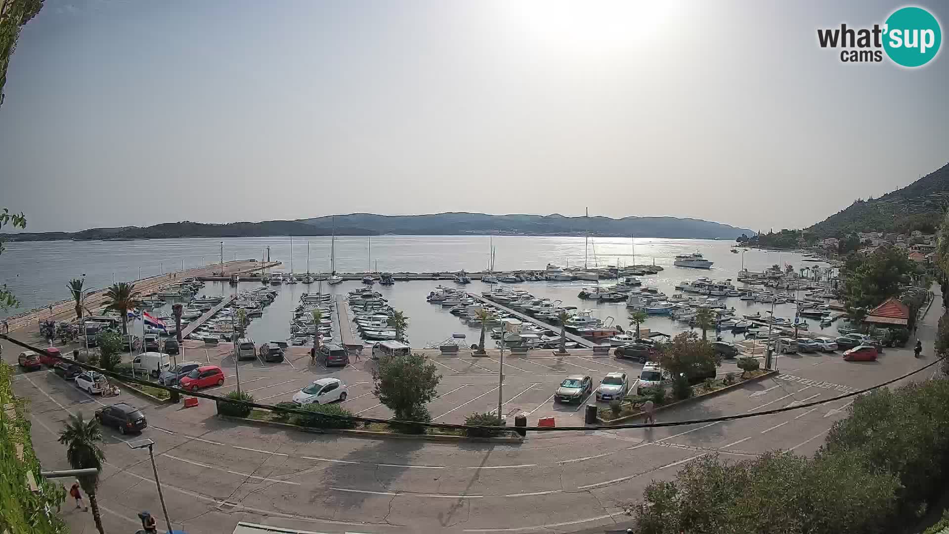 Spletna kamera Orebić Riva – Trajekt za Korčulo v živo