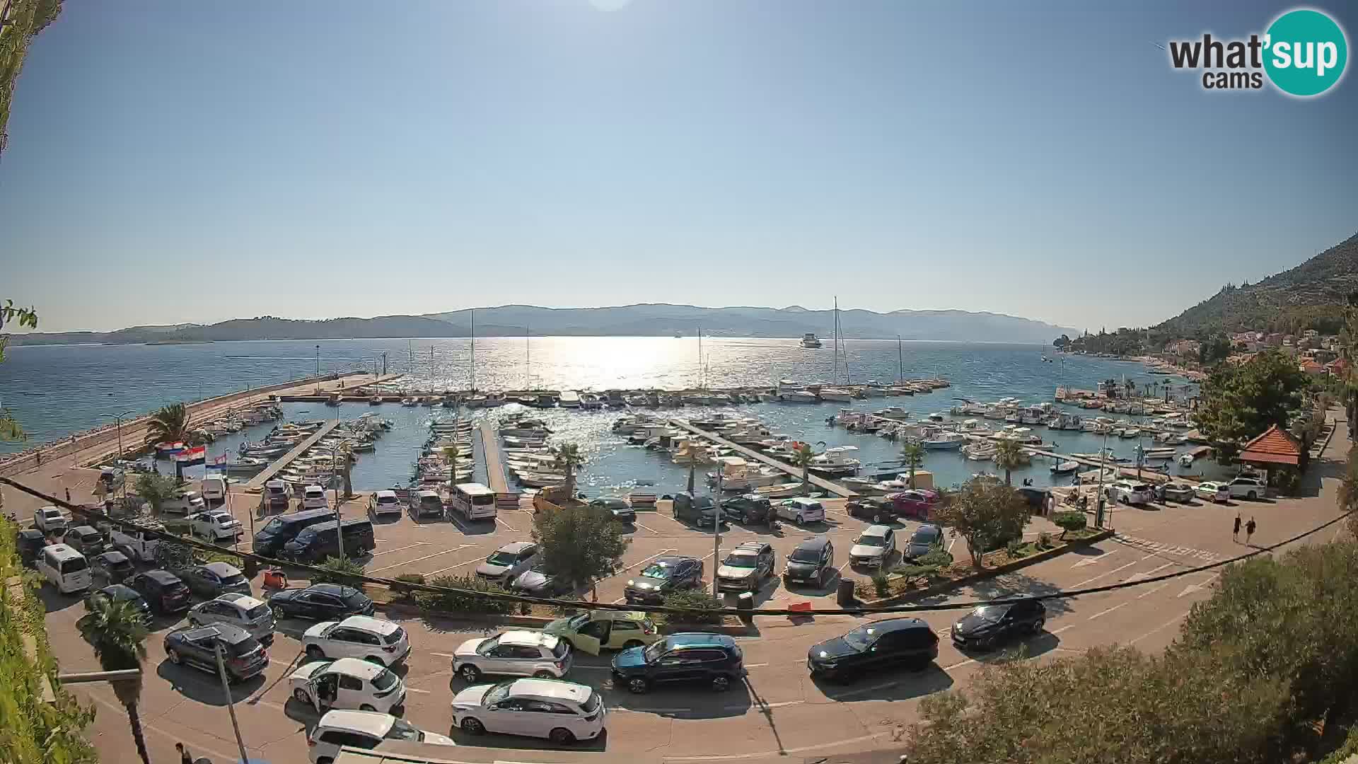 Webcam Orebić Uferpromenade – Fähre nach Korčula Live