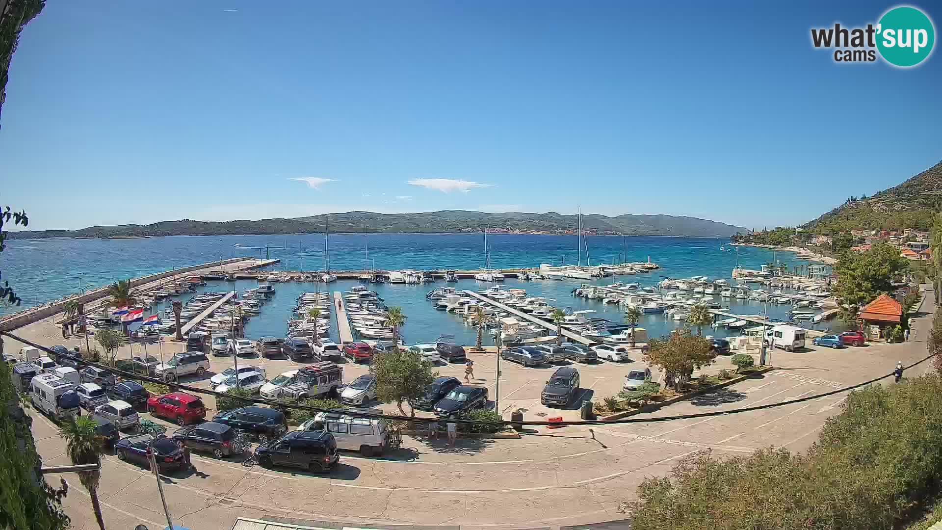 Spletna kamera Orebić Riva – Trajekt za Korčulo v živo