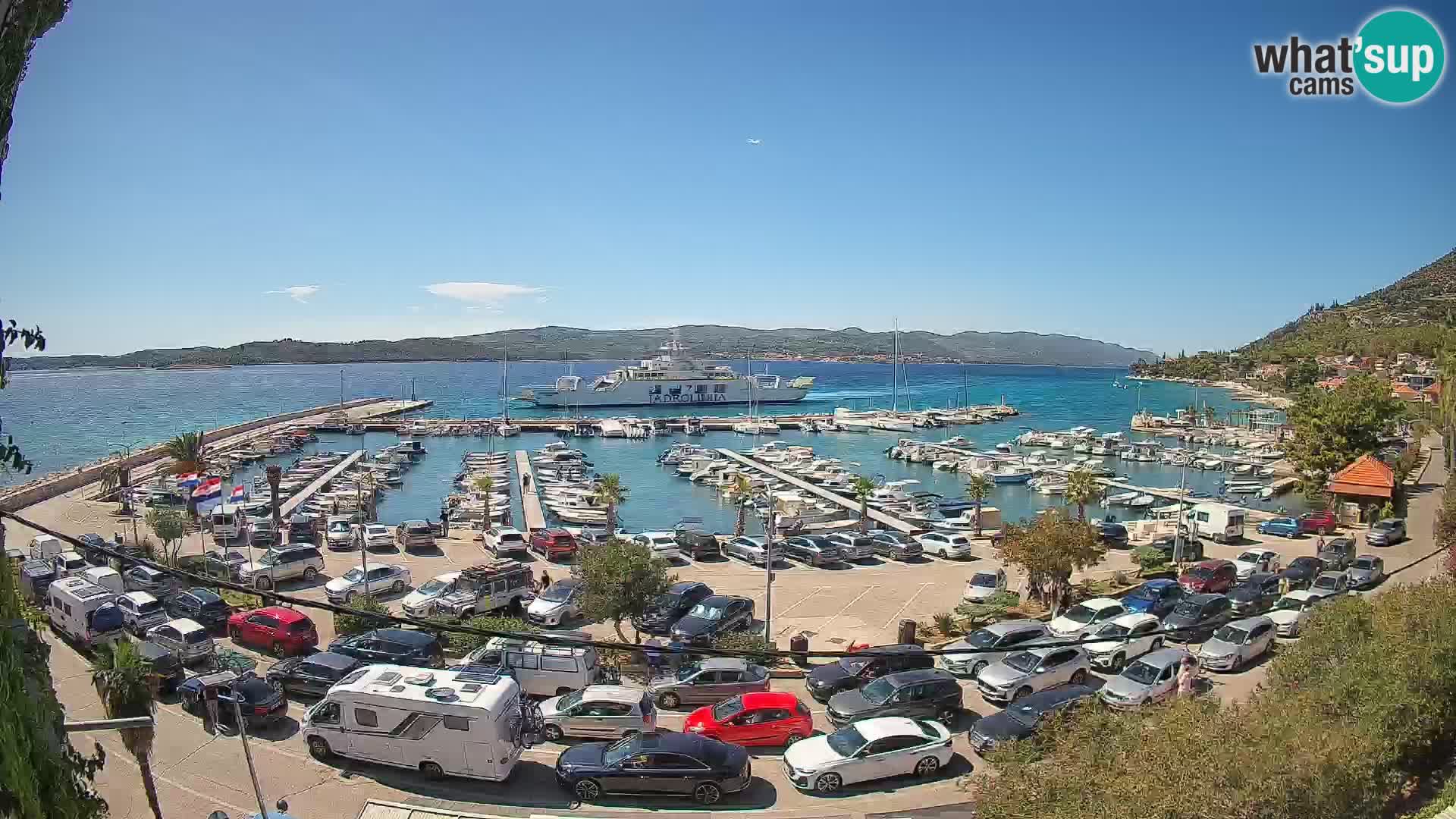 Webcam Orebić Riva – Ferry vers Korčula en direct