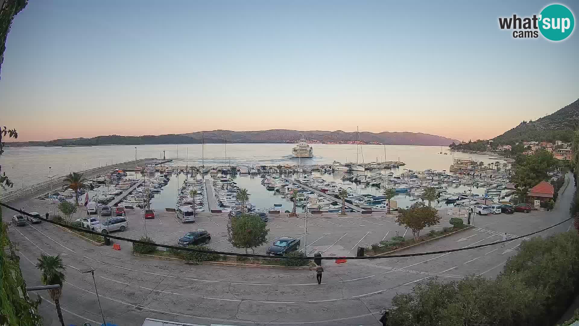 Webcam Orebić Riva – Ferry a Korčula en vivo