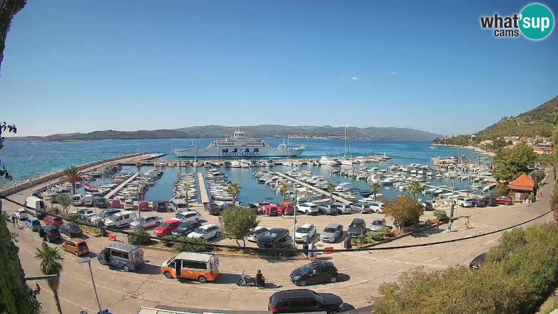 Webcam Orebić Uferpromenade – Fähre nach Korčula Live