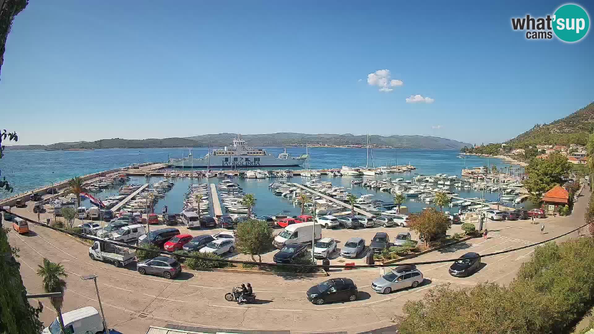 Webcam Orebić Uferpromenade – Fähre nach Korčula Live