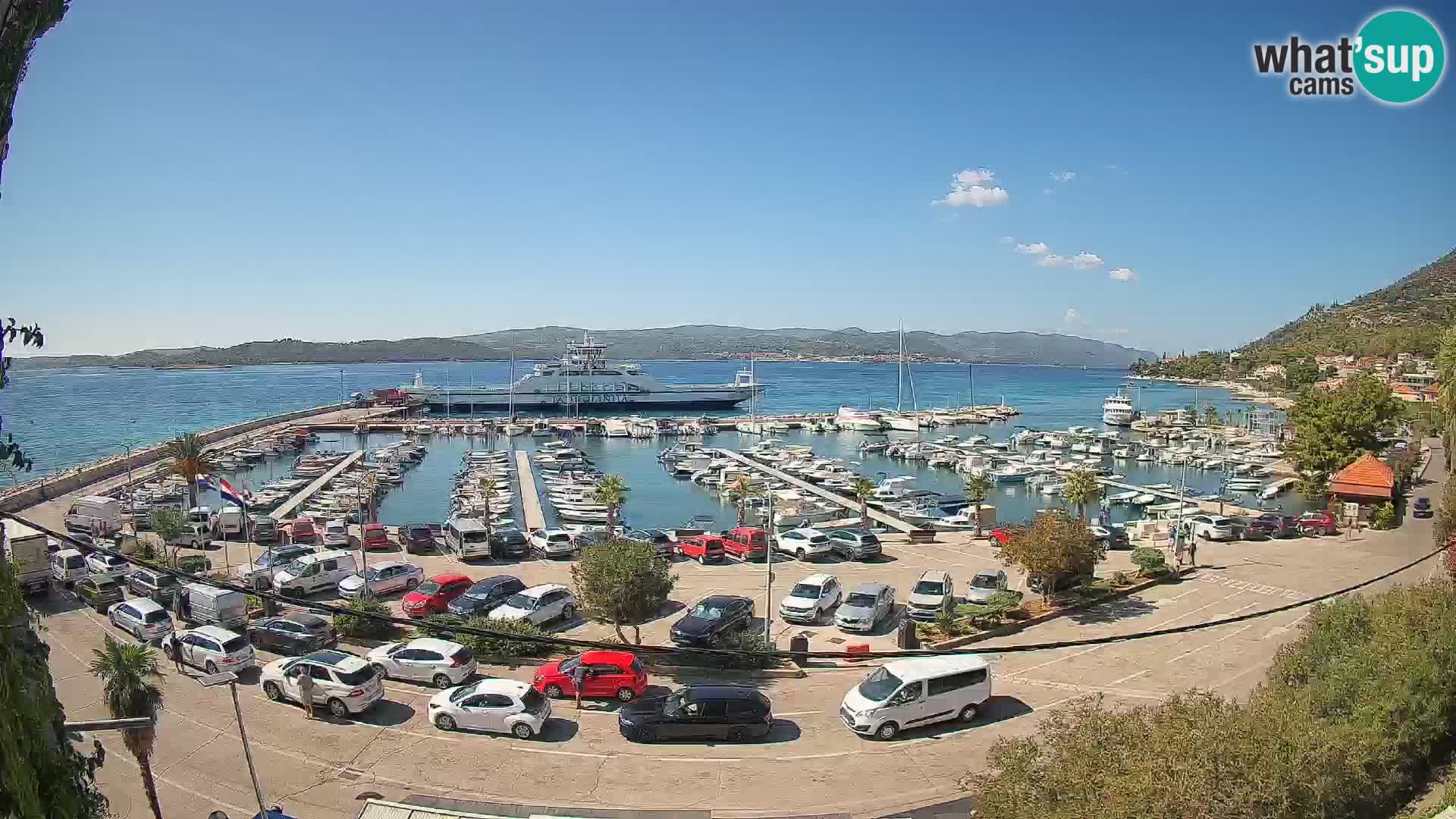 Webcam Orebić Riva – Ferry a Korčula en vivo