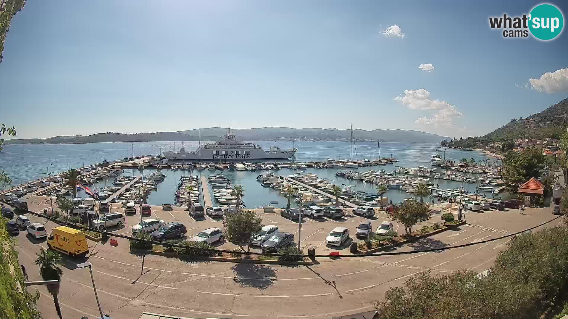 Webcam Orebić Uferpromenade – Fähre nach Korčula Live