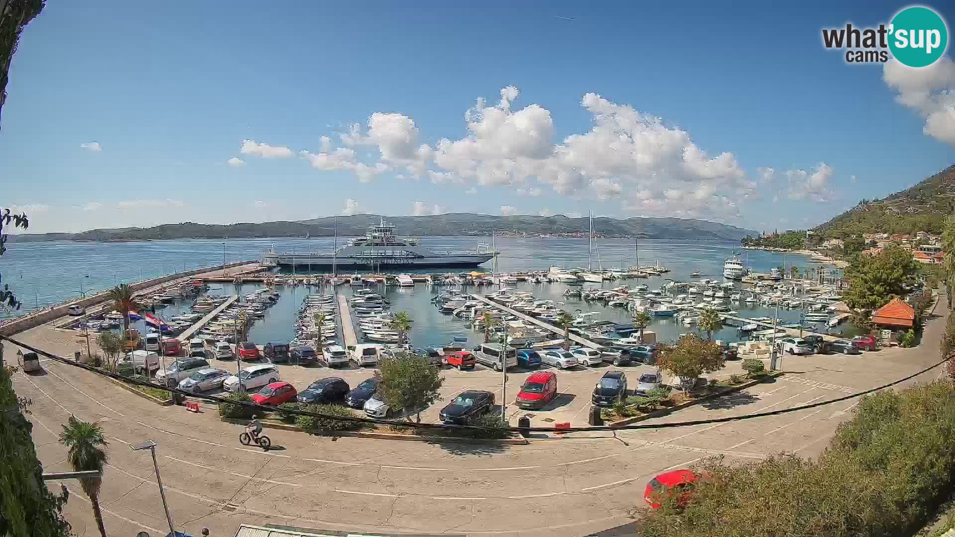 Webcam Orebić Riva – Ferry vers Korčula en direct