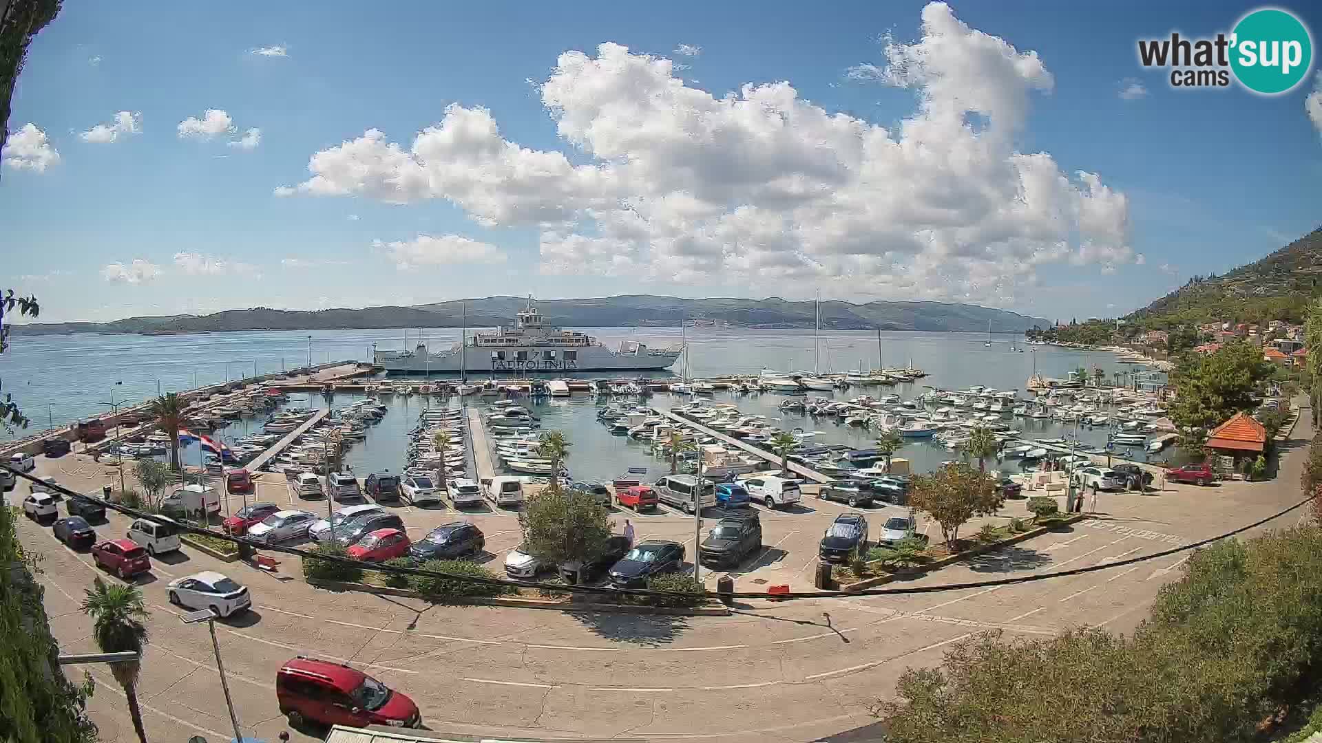 Spletna kamera Orebić Riva – Trajekt za Korčulo v živo
