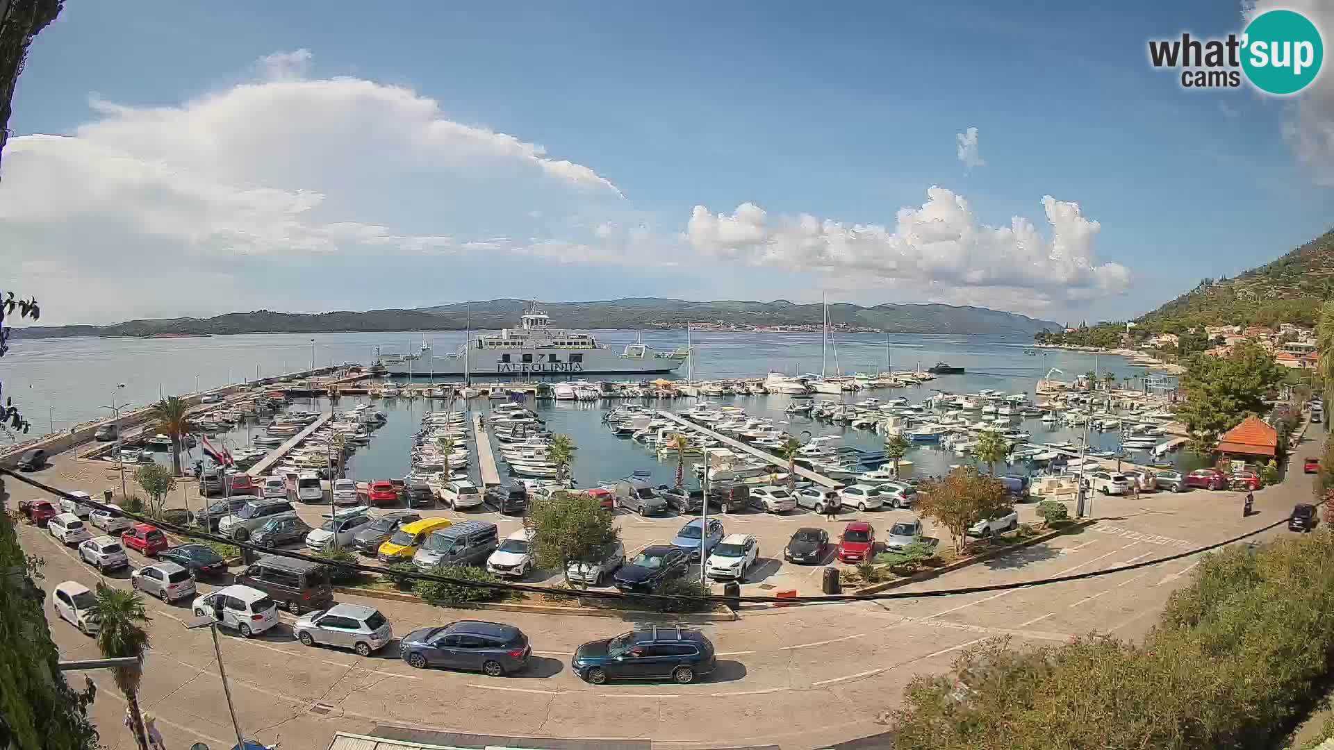 Webcam Orebić Riva – Ferry to Korčula Live