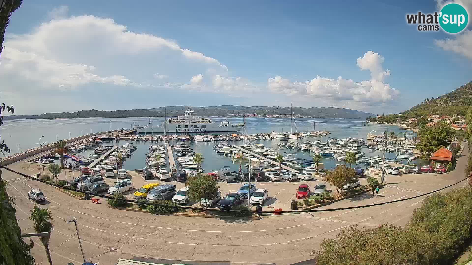 Webcam Orebić Riva – Ferry to Korčula Live