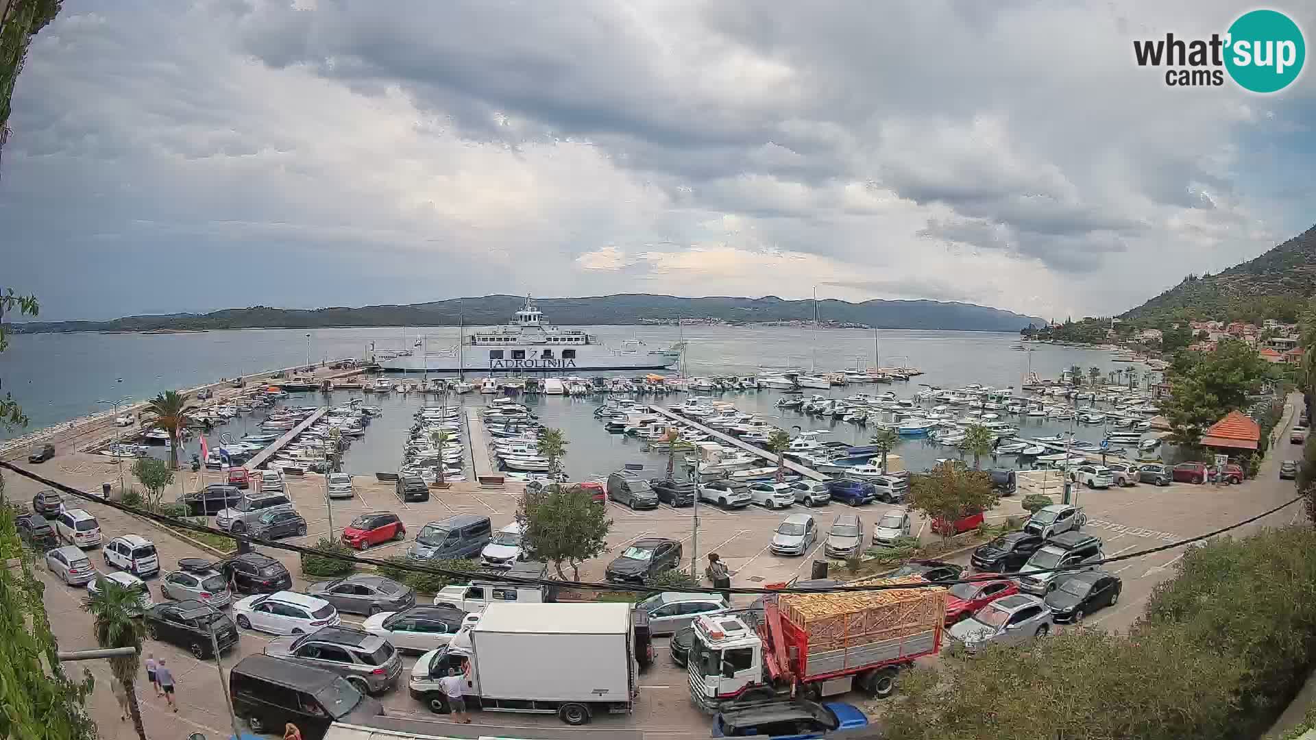 Webcam Orebić Uferpromenade – Fähre nach Korčula Live