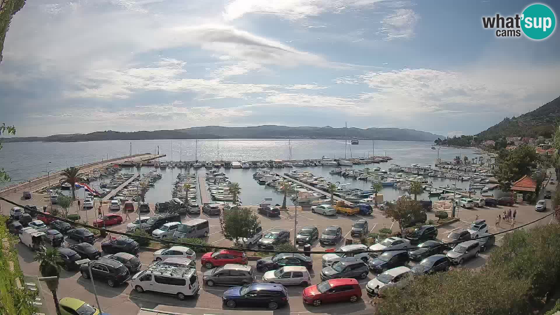 Webcam Orebić Riva – Ferry a Korčula en vivo