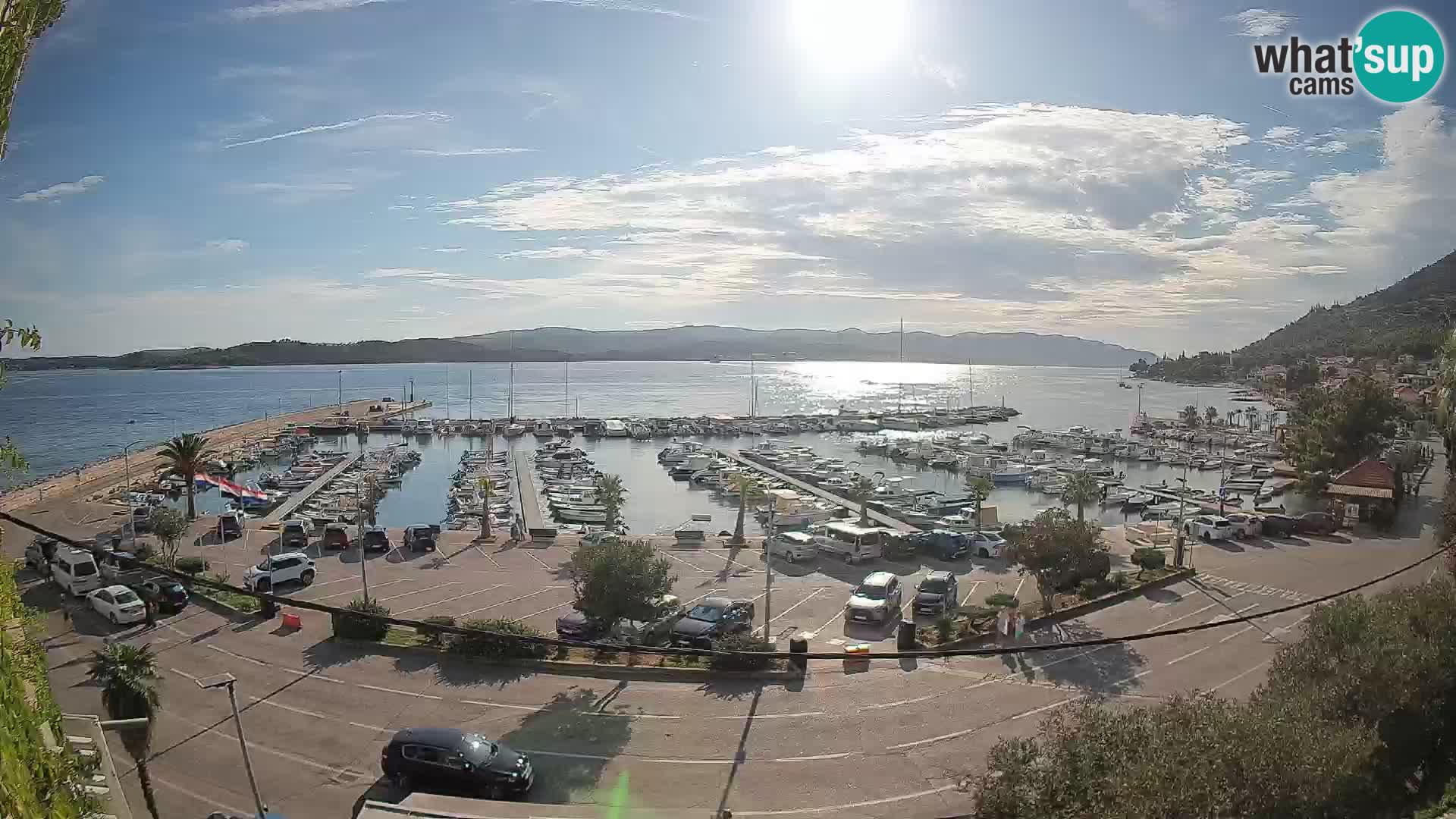 Webcam Orebić Uferpromenade – Fähre nach Korčula Live