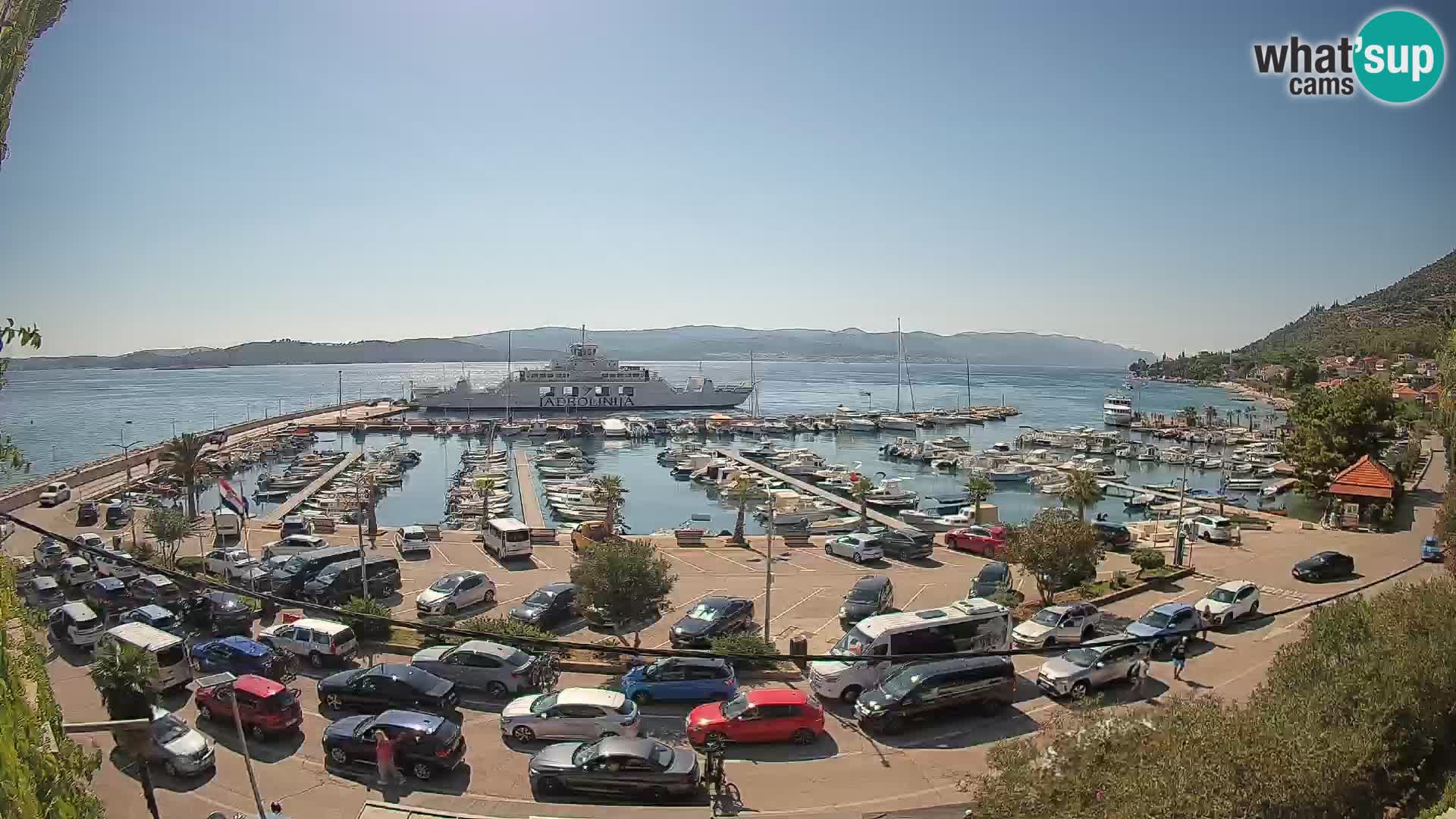 Webcam Orebić Uferpromenade – Fähre nach Korčula Live