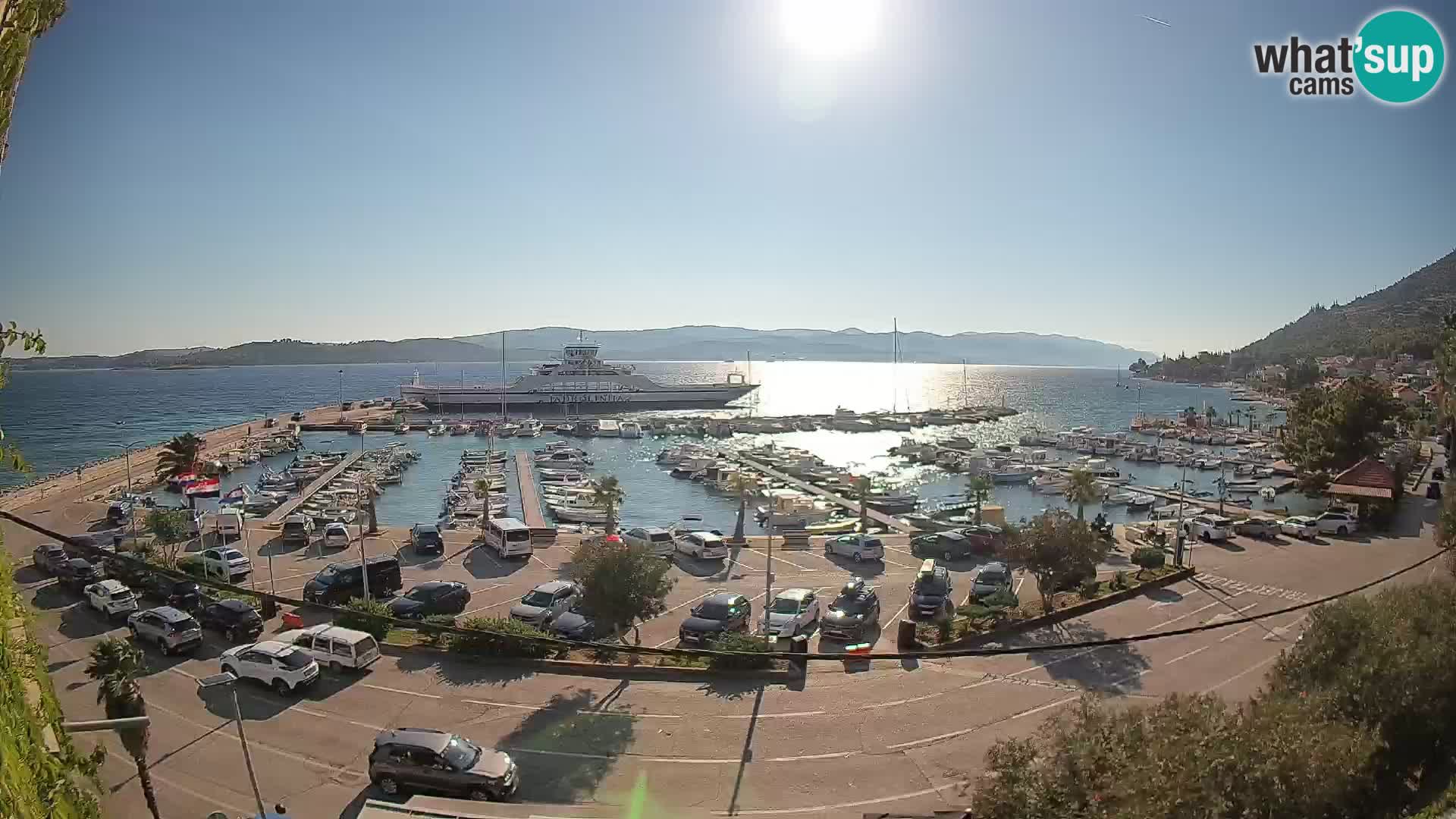 Webcam Orebić Riva – Ferry vers Korčula en direct