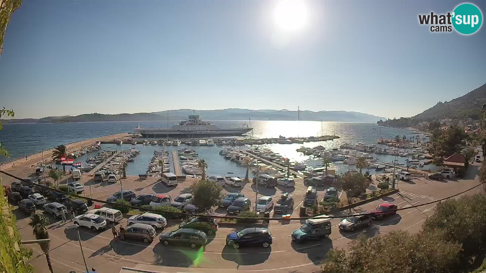 Webcam Orebić Riva – Ferry vers Korčula en direct