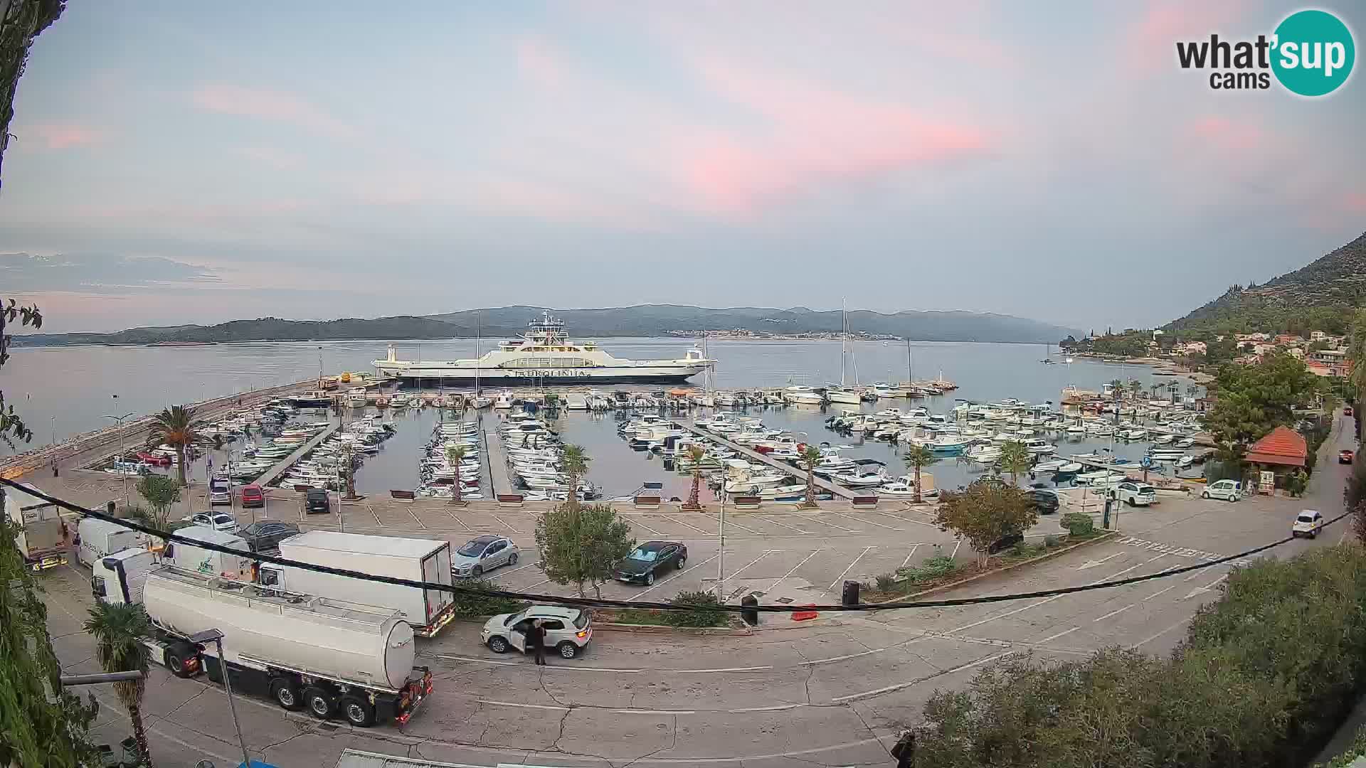 Webcam Orebić Riva – Ferry vers Korčula en direct