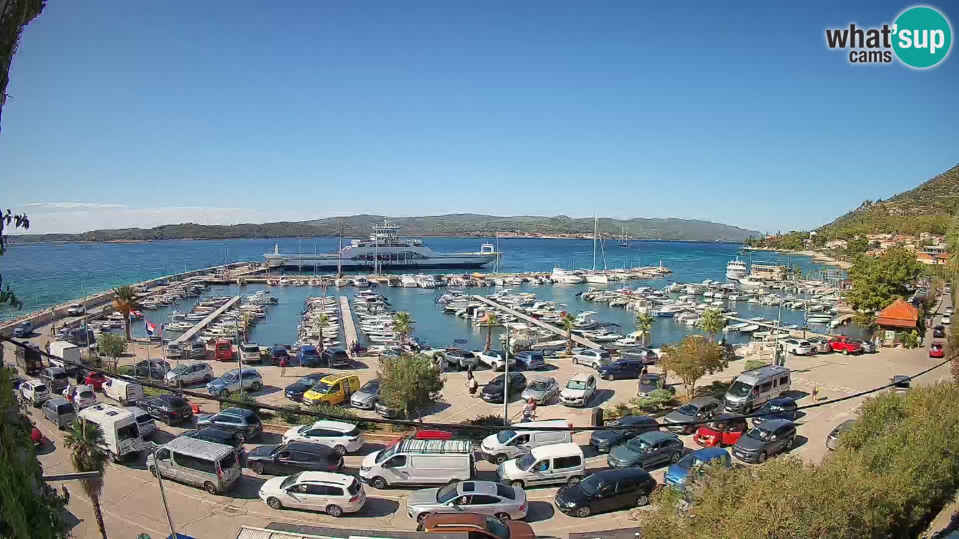 Webcam Orebić Uferpromenade – Fähre nach Korčula Live
