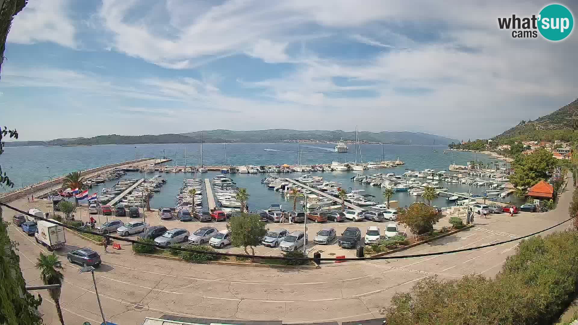 Webcam Orebić Riva – Ferry to Korčula Live