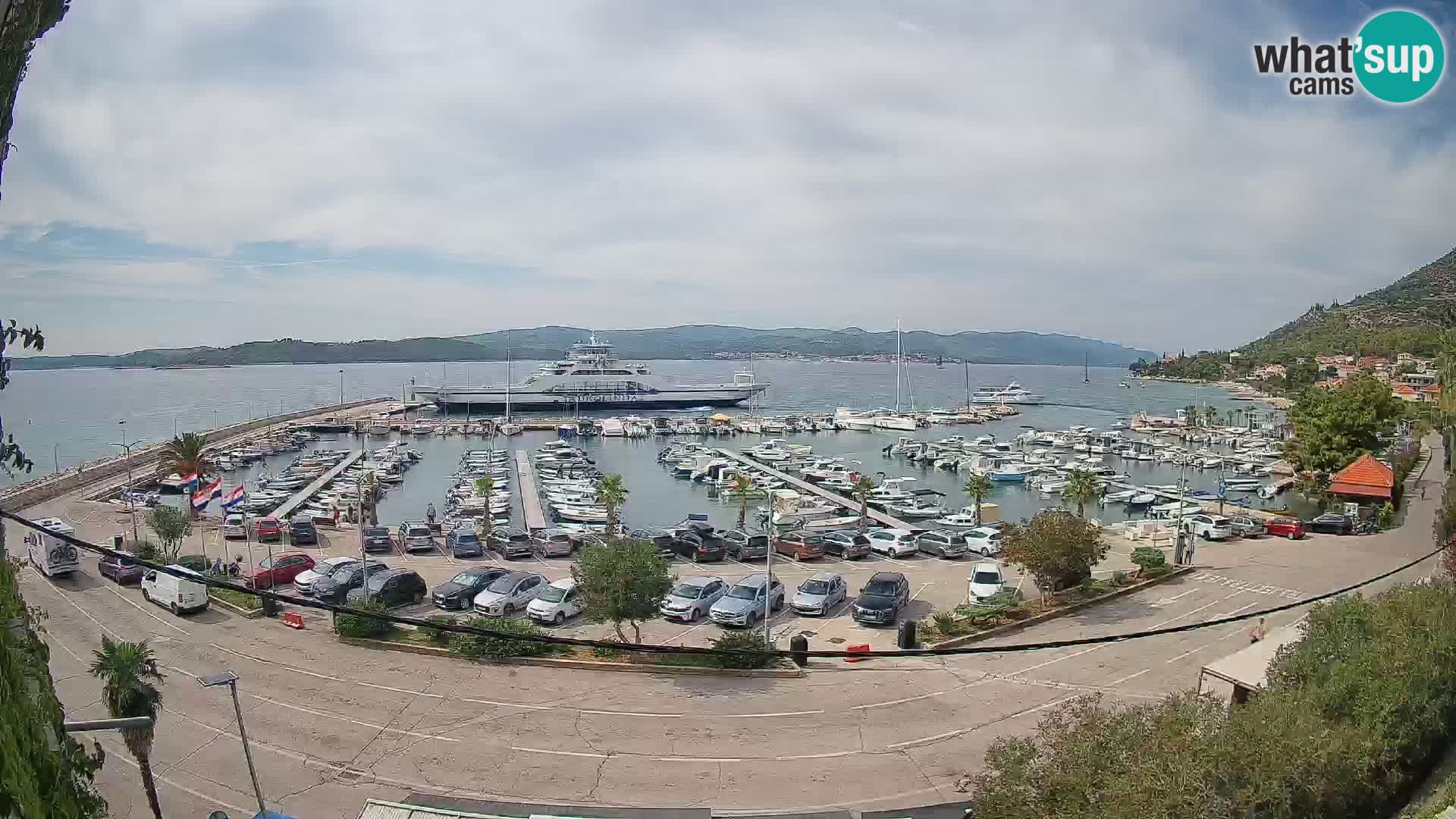 Webcam Orebić Uferpromenade – Fähre nach Korčula Live