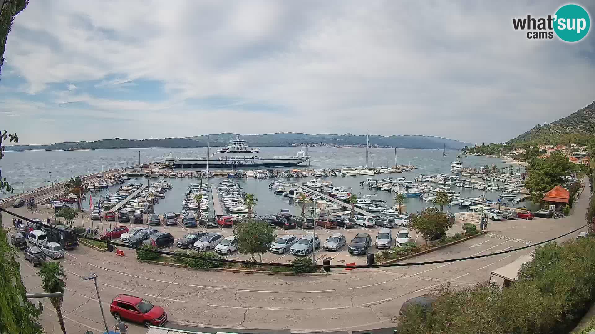 Webcam Orebić Uferpromenade – Fähre nach Korčula Live