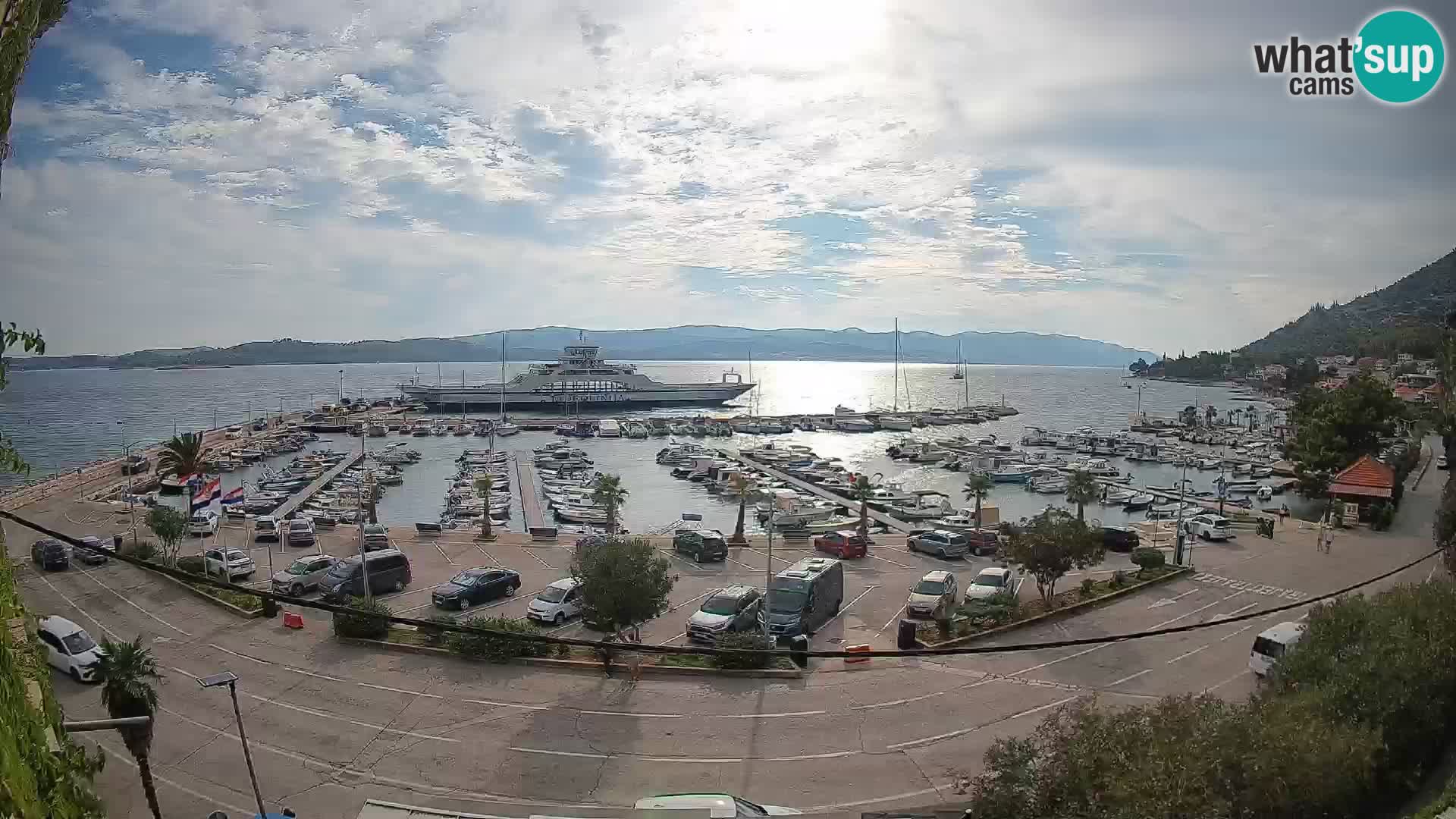 Webcam Orebić Riva – Ferry vers Korčula en direct