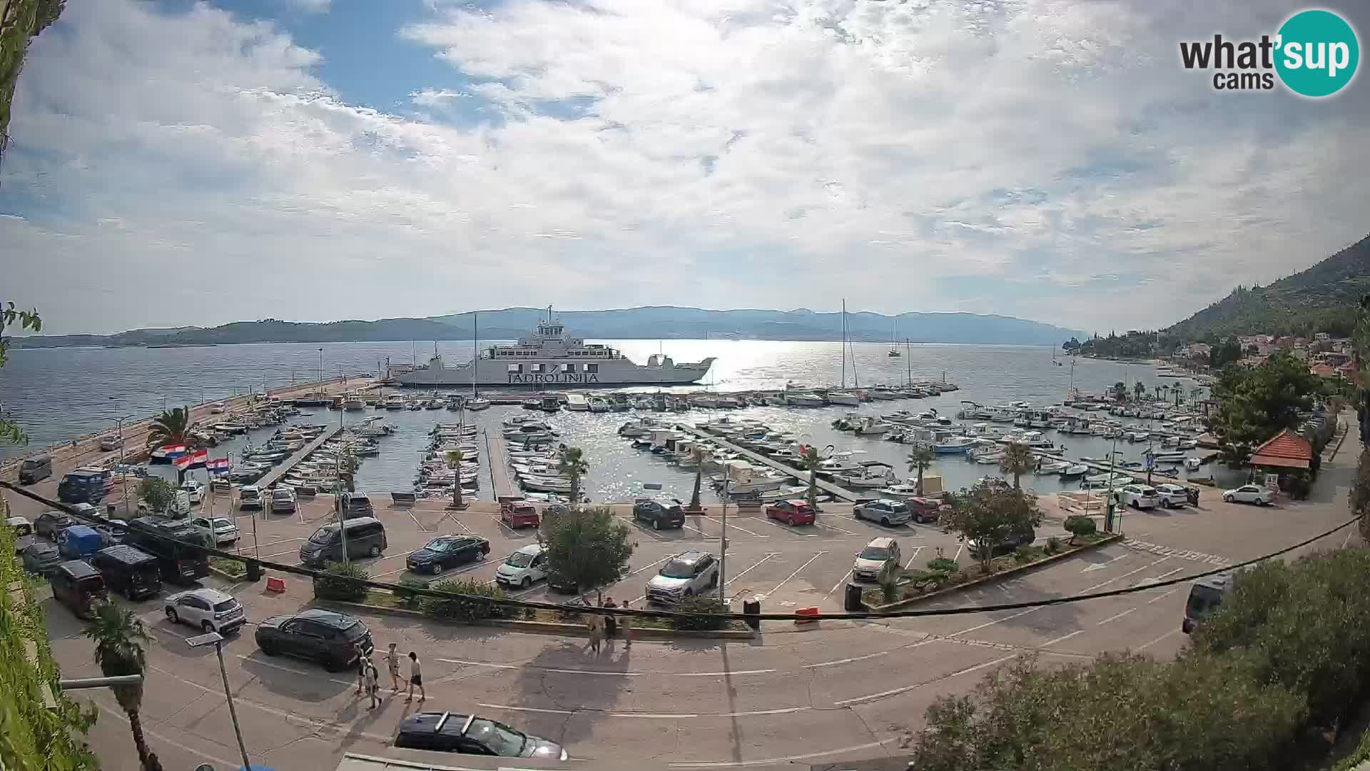 Webcam Orebić Riva – Ferry vers Korčula en direct