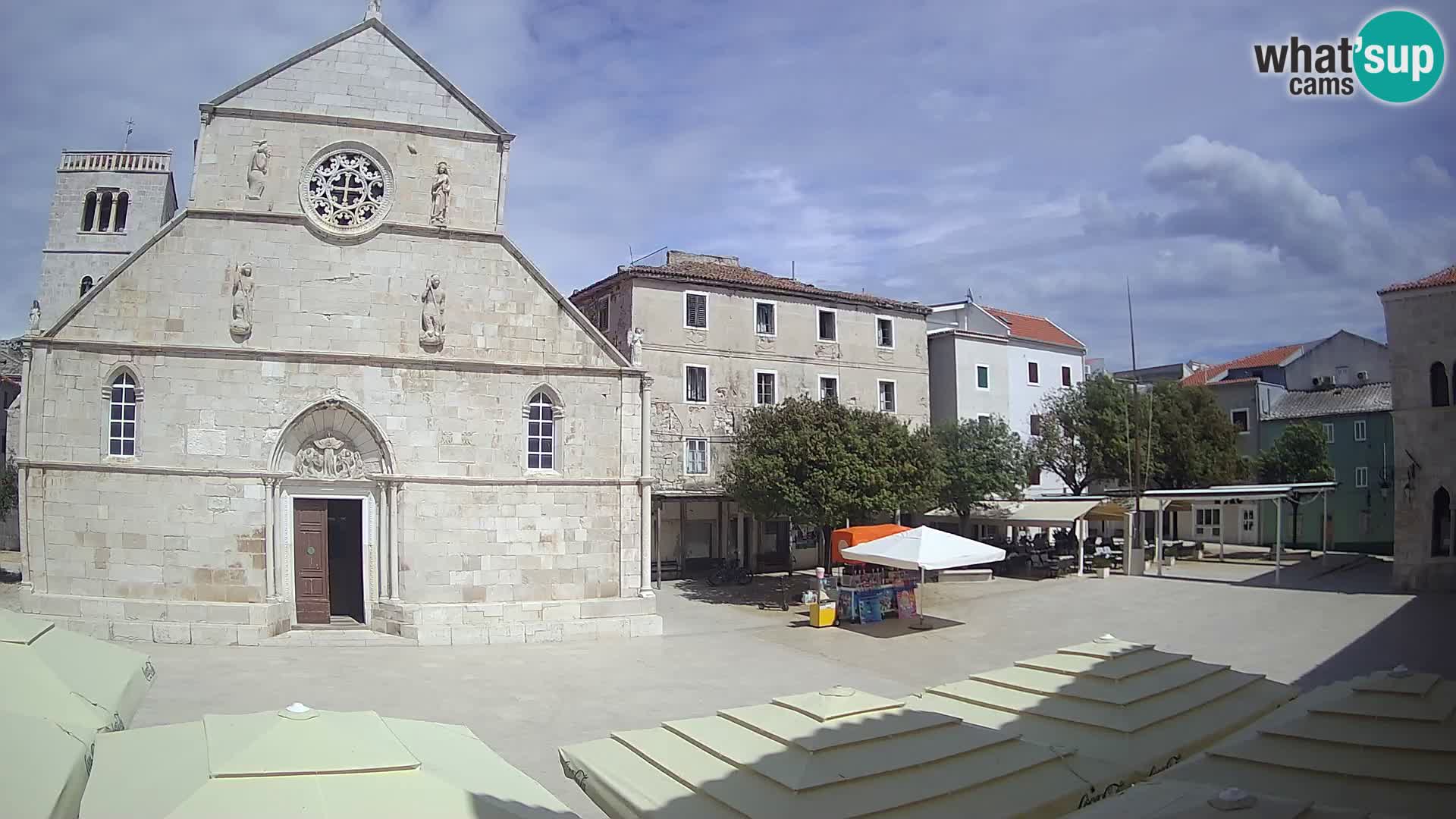 Pag livecam – piazza principale e la basilica di Santa María