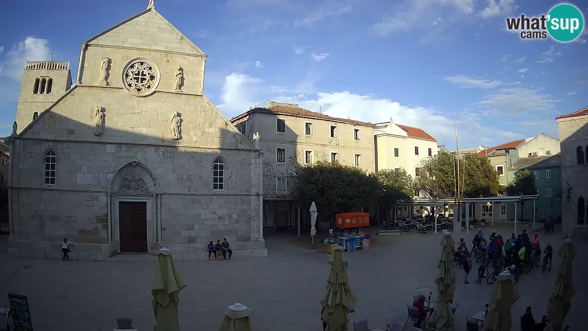 Pag livecam – piazza principale e la basilica di Santa María