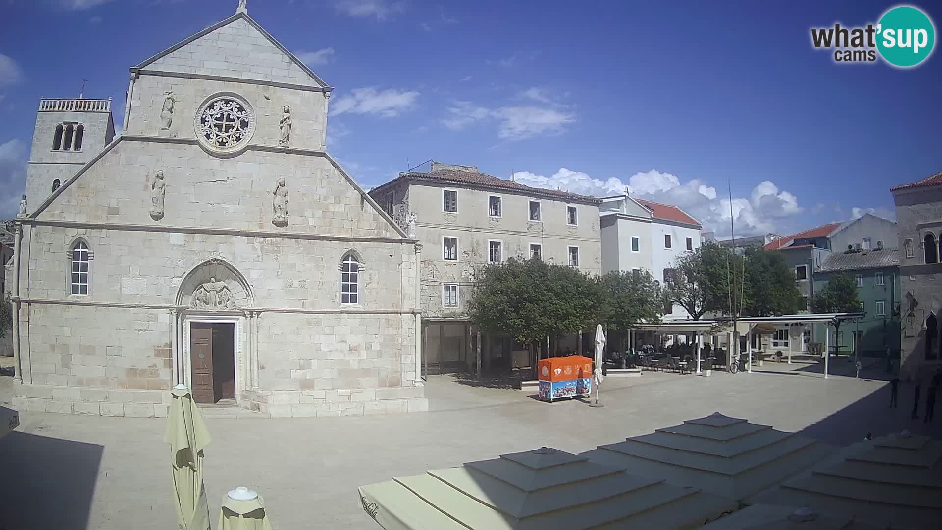Pag livecam – piazza principale e la basilica di Santa María