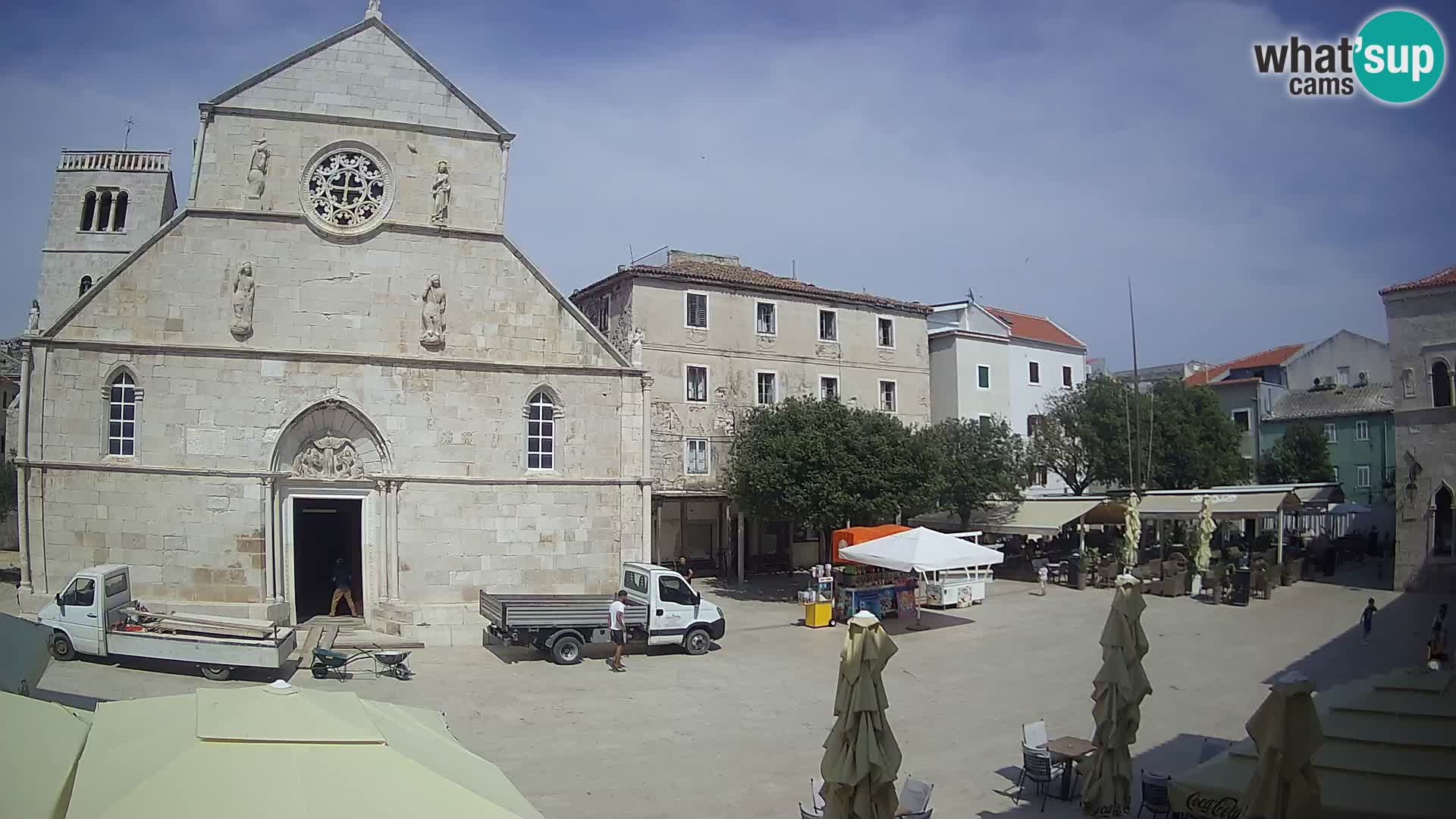 Pag livecam – piazza principale e la basilica di Santa María