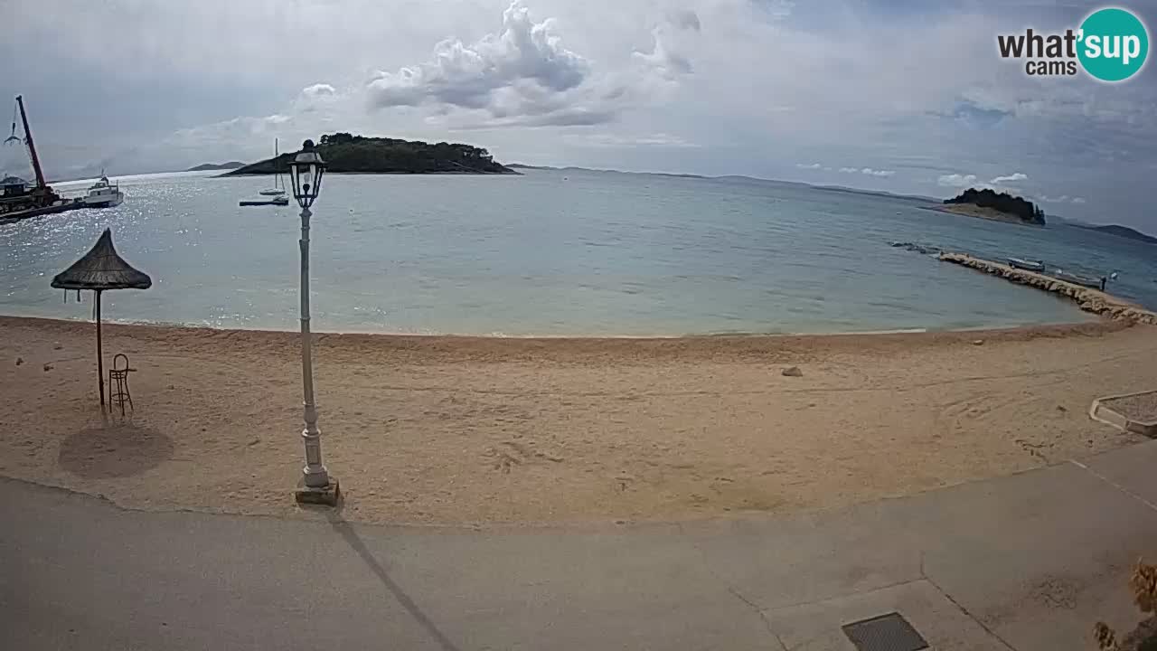 Pakoštane web kamera plaža – pogled sa apartmana Pauk