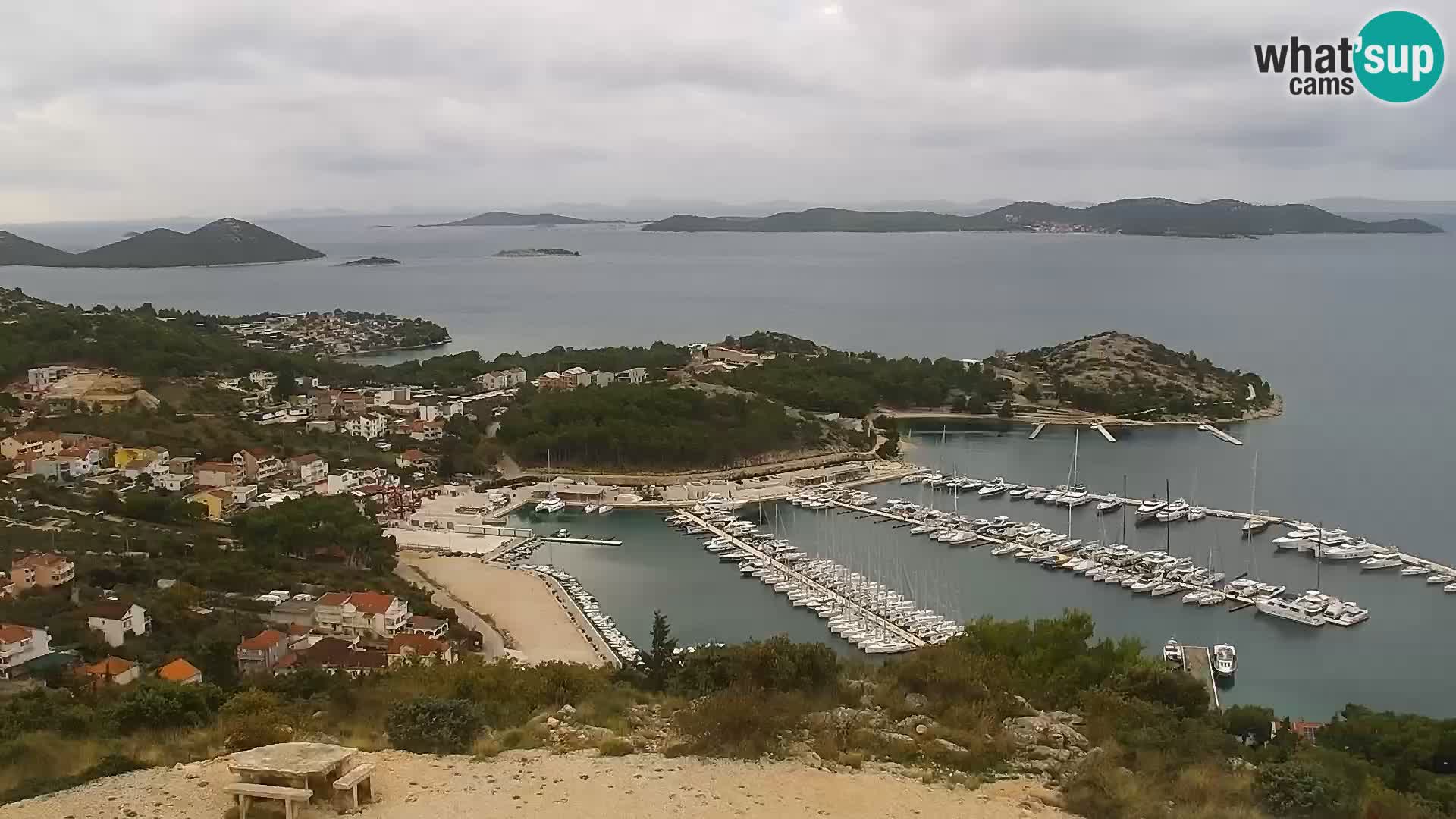 Spletna kamera Pakoštane – Drage – Kornati – Vransko Jezero