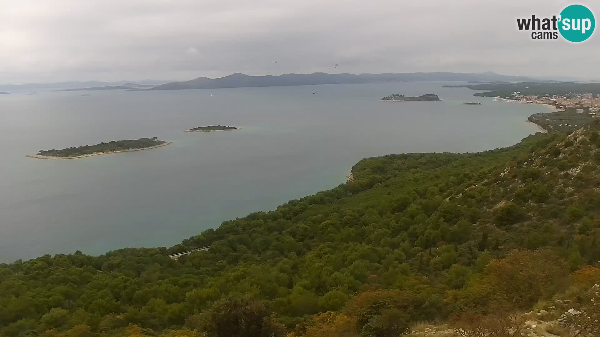 Spletna kamera Pakoštane – Drage – Kornati – Vransko Jezero