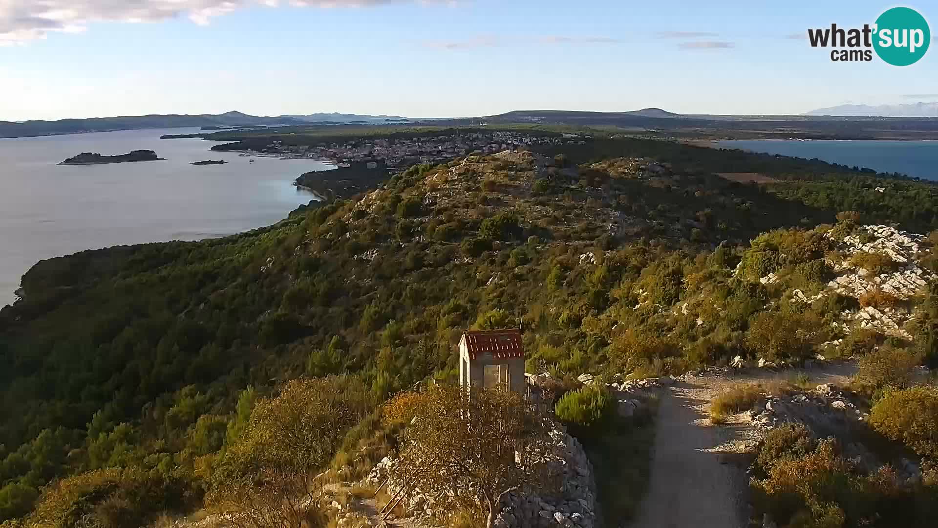 Spletna kamera Pakoštane – Drage – Kornati – Vransko Jezero