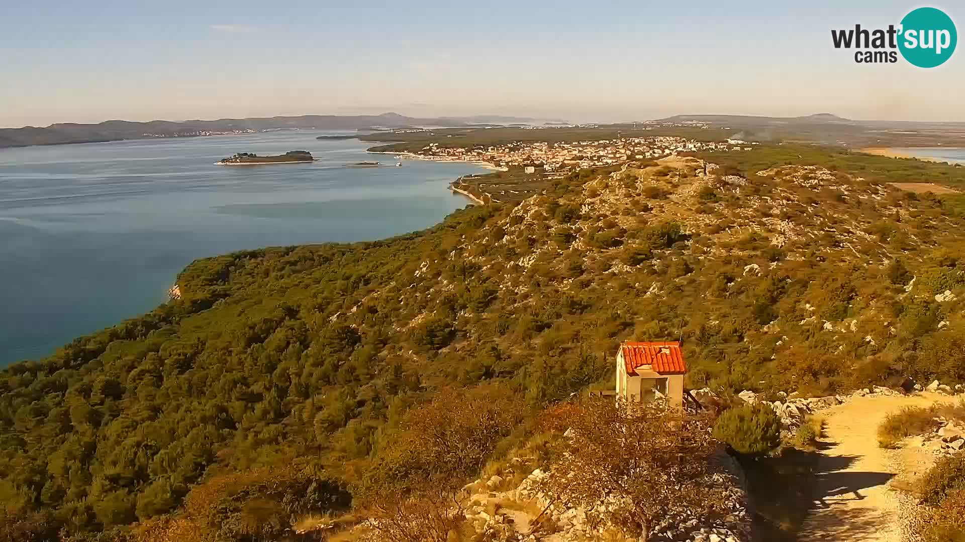 Spletna kamera Pakoštane – Drage – Kornati – Vransko Jezero