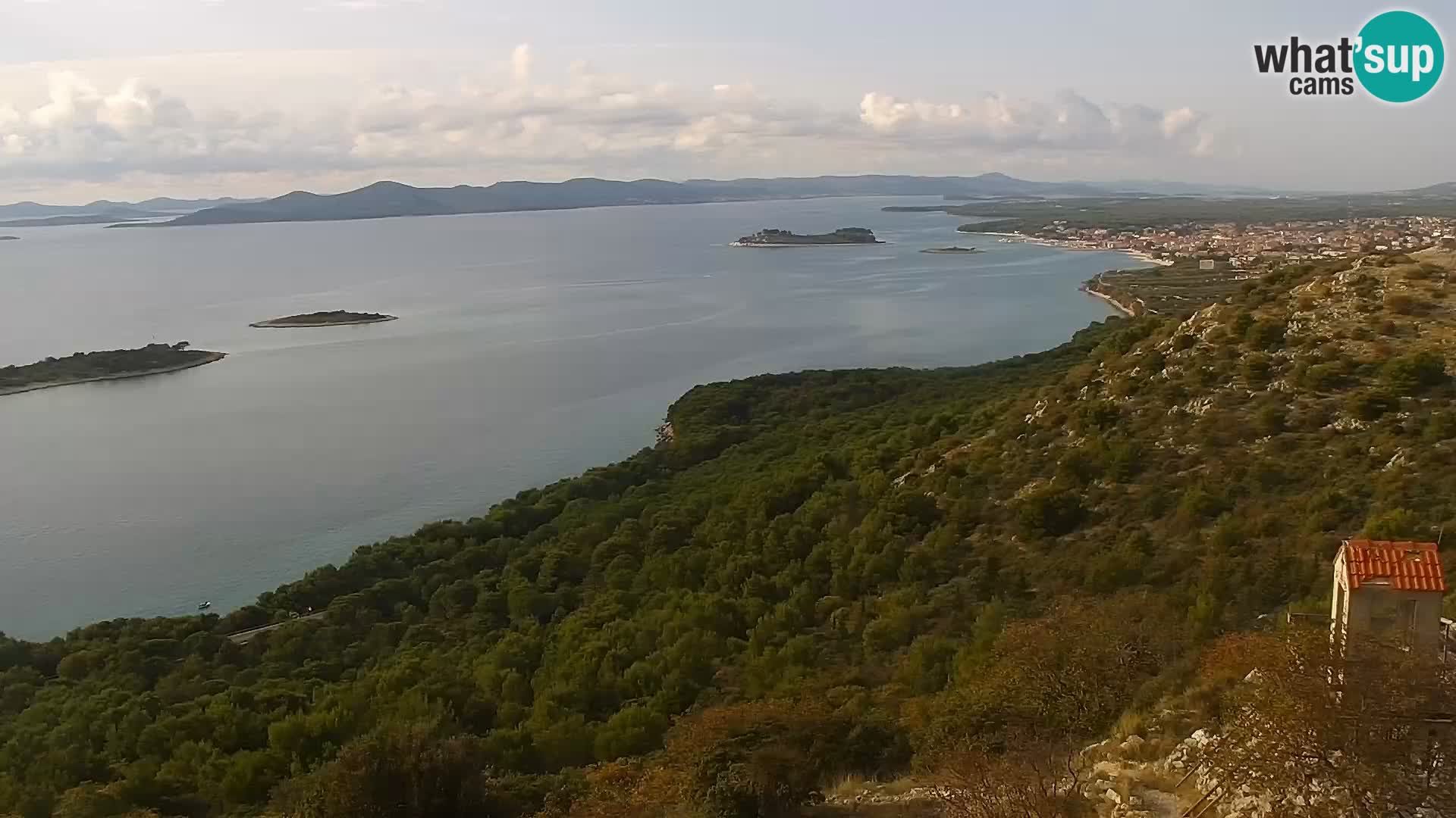 Spletna kamera Pakoštane – Drage – Kornati – Vransko Jezero