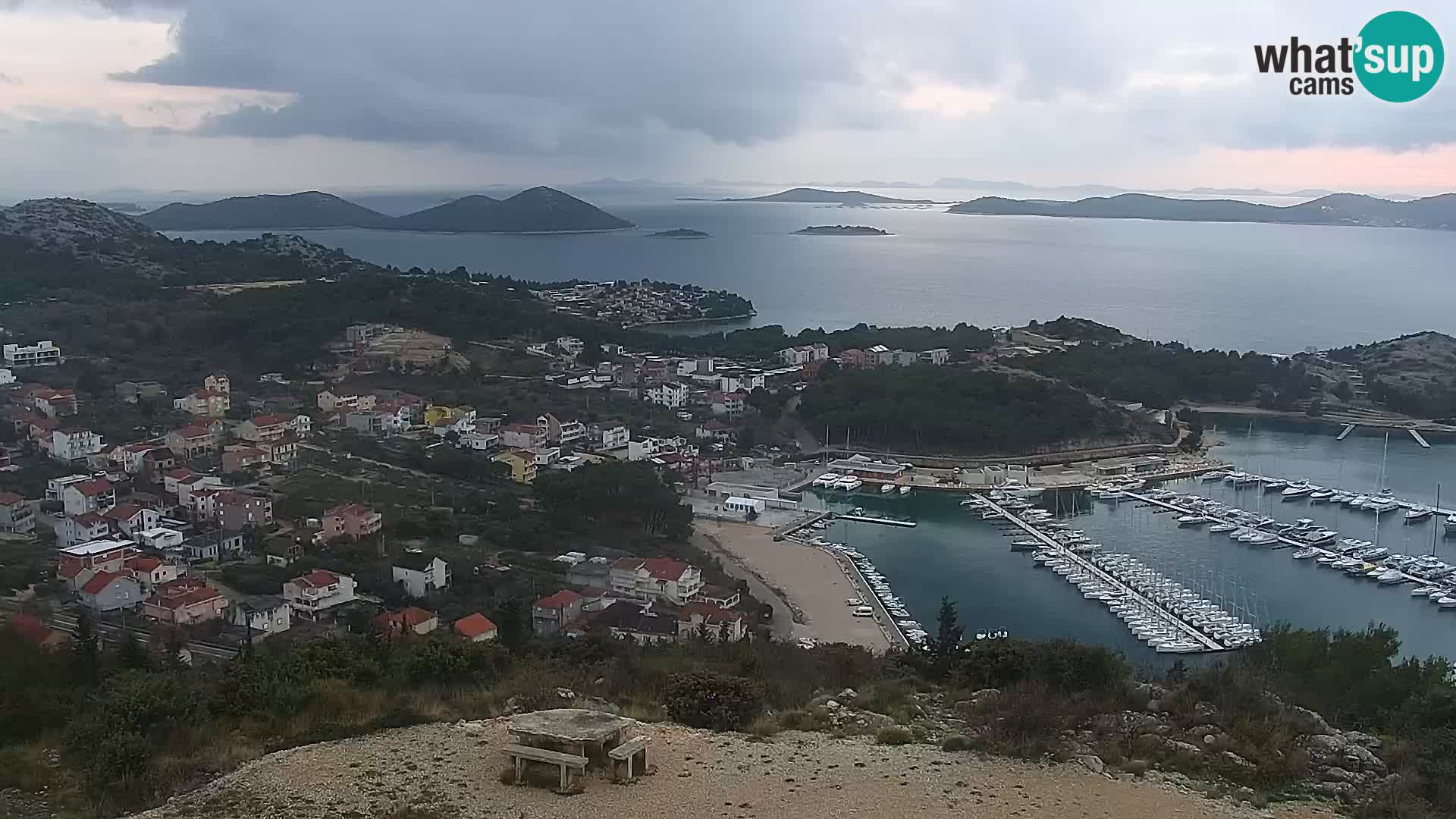 Spletna kamera Pakoštane – Drage – Kornati – Vransko Jezero