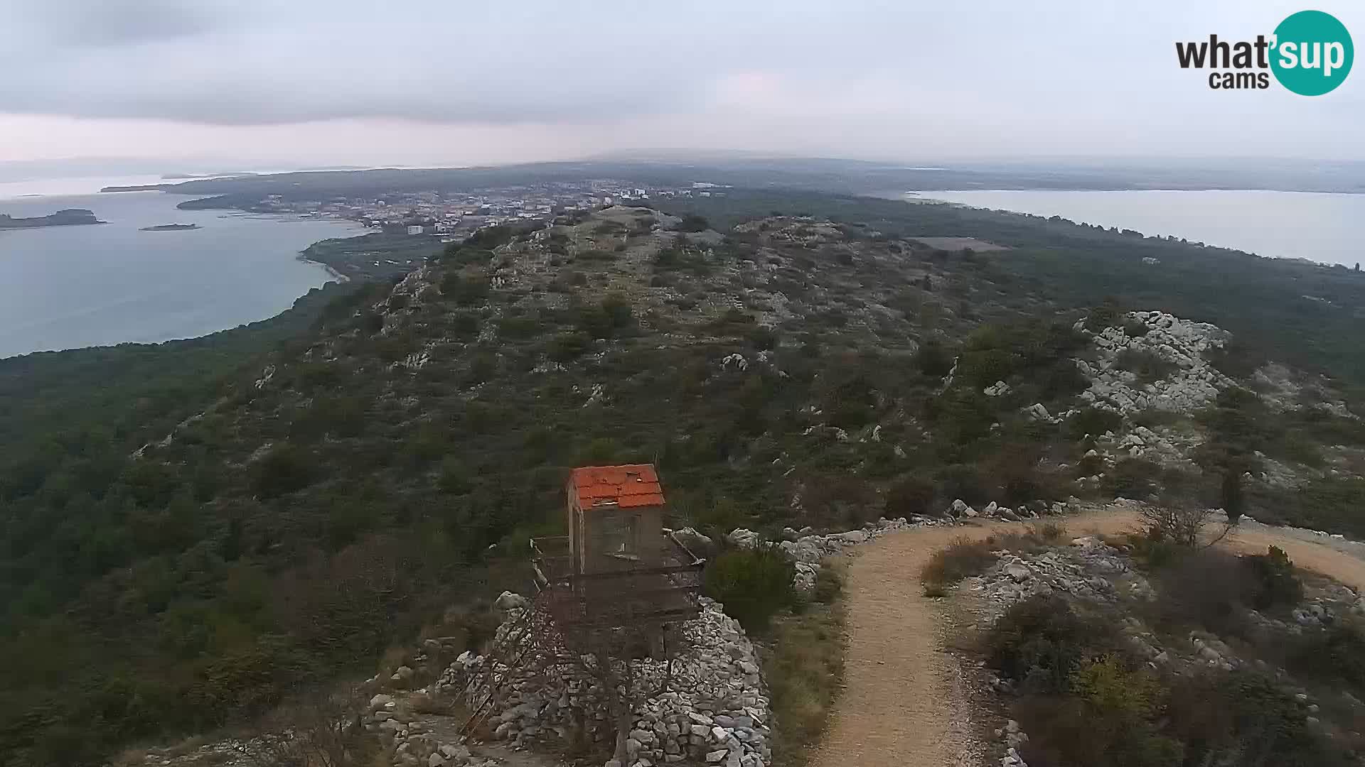 Spletna kamera Pakoštane – Drage – Kornati – Vransko Jezero